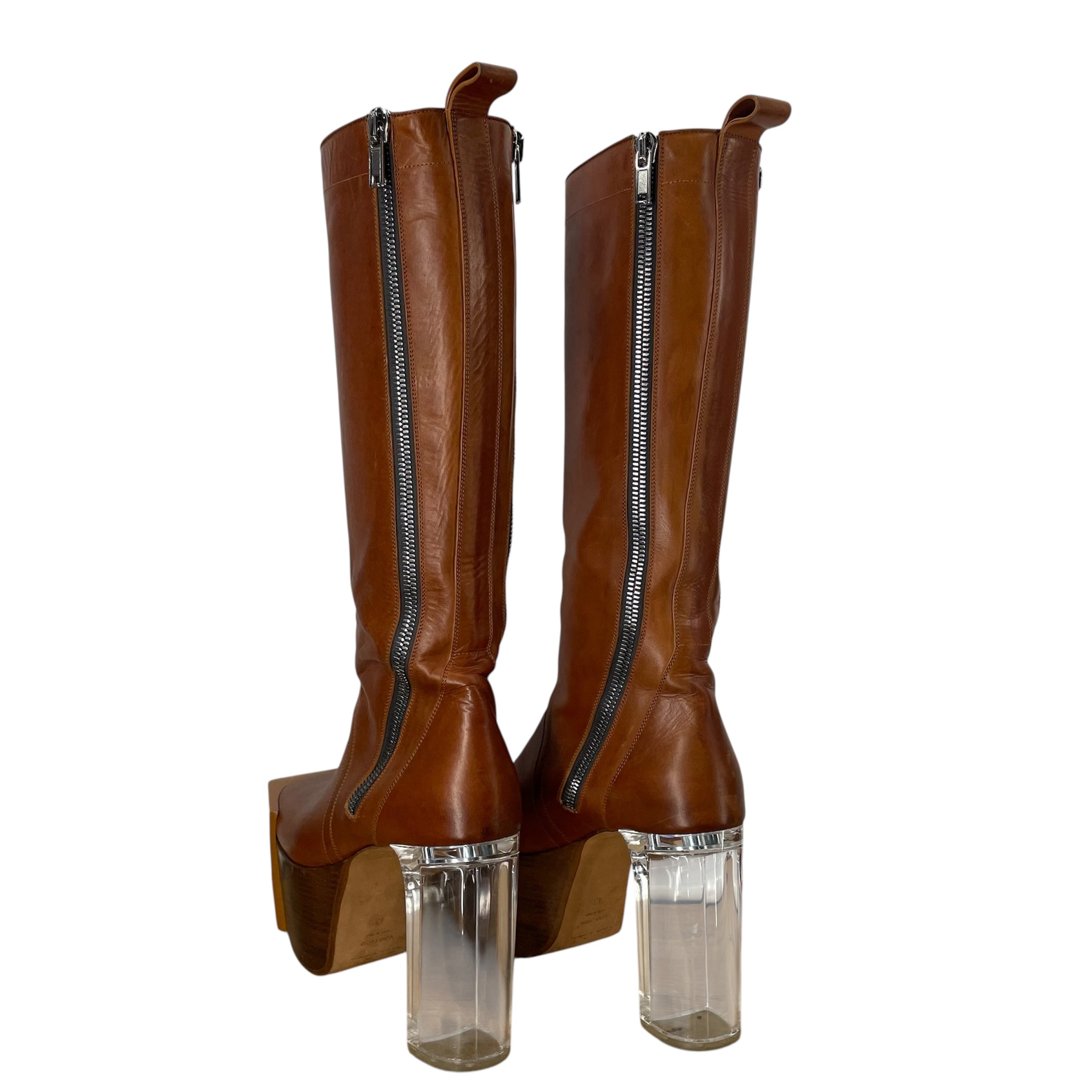 Rick Owens/Boots/EU 43/Leather/CML/KISS HEEL BOOTS SIL ZIP GUARD view 2