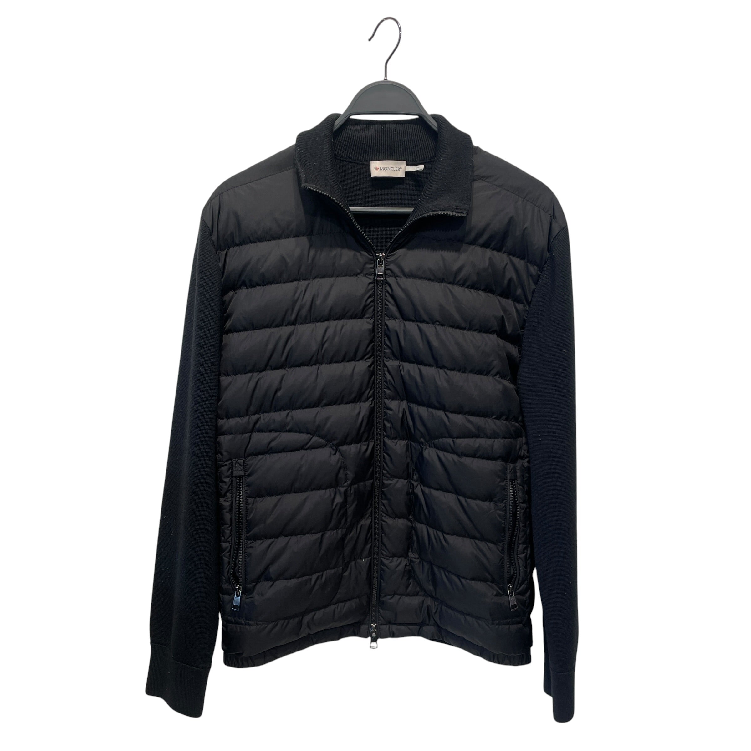 MONCLER/Puffer Jkt/L/Cotton/BLK/TRICOT CARDIGAN view 1