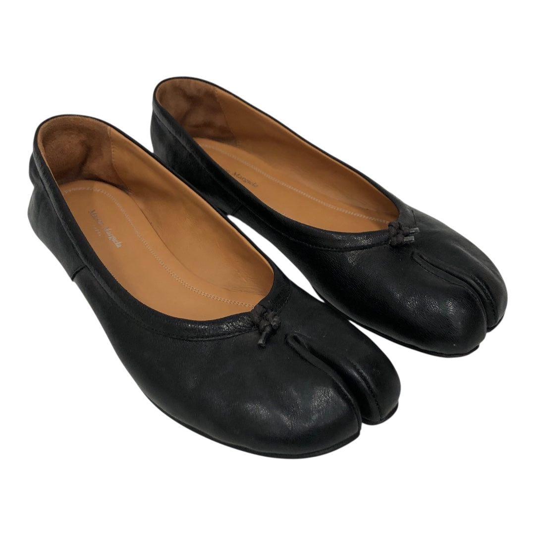 Maison Margiela/Flat Shoes/EU 38.5/Leather/BLK/Tabi Flats view 1