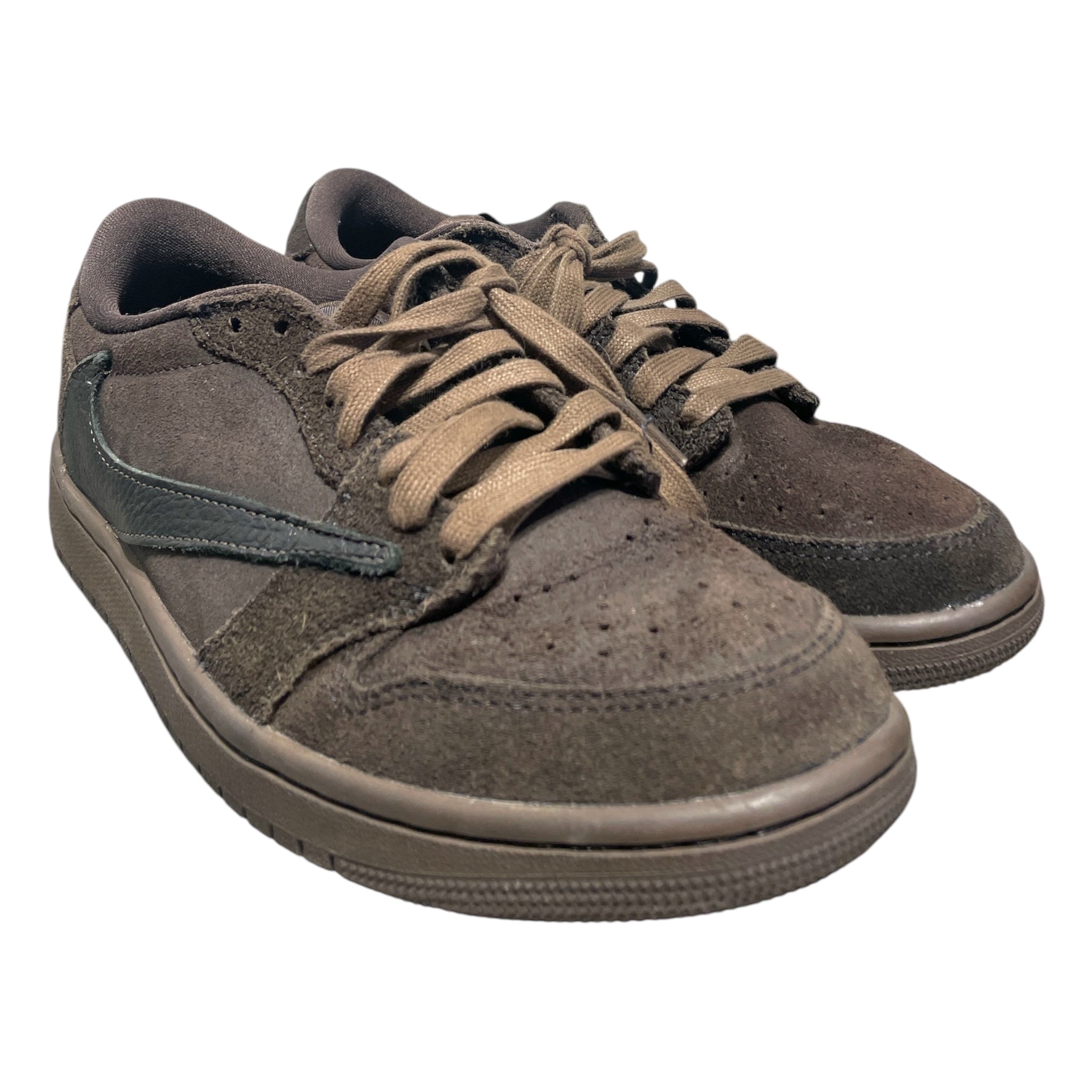 NIKE/TRAVIS SCOTT/Low-Sneakers/US 6.5/Suede/BRW/Jordan 1 Low Velvet Brown view 1