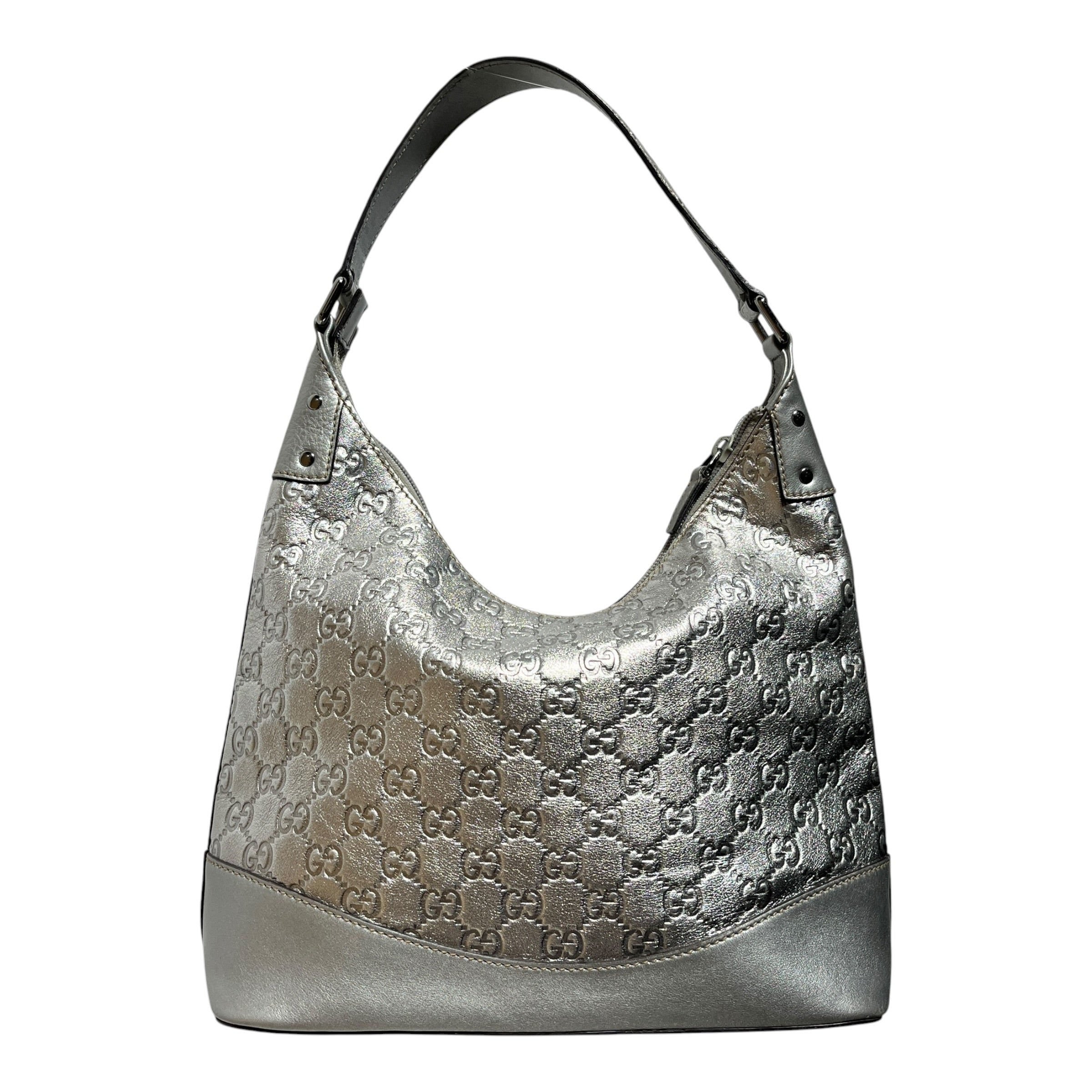 GUCCI/Hand Bag/Leather/SLV/METALLIC SHOULDER BAG view 2