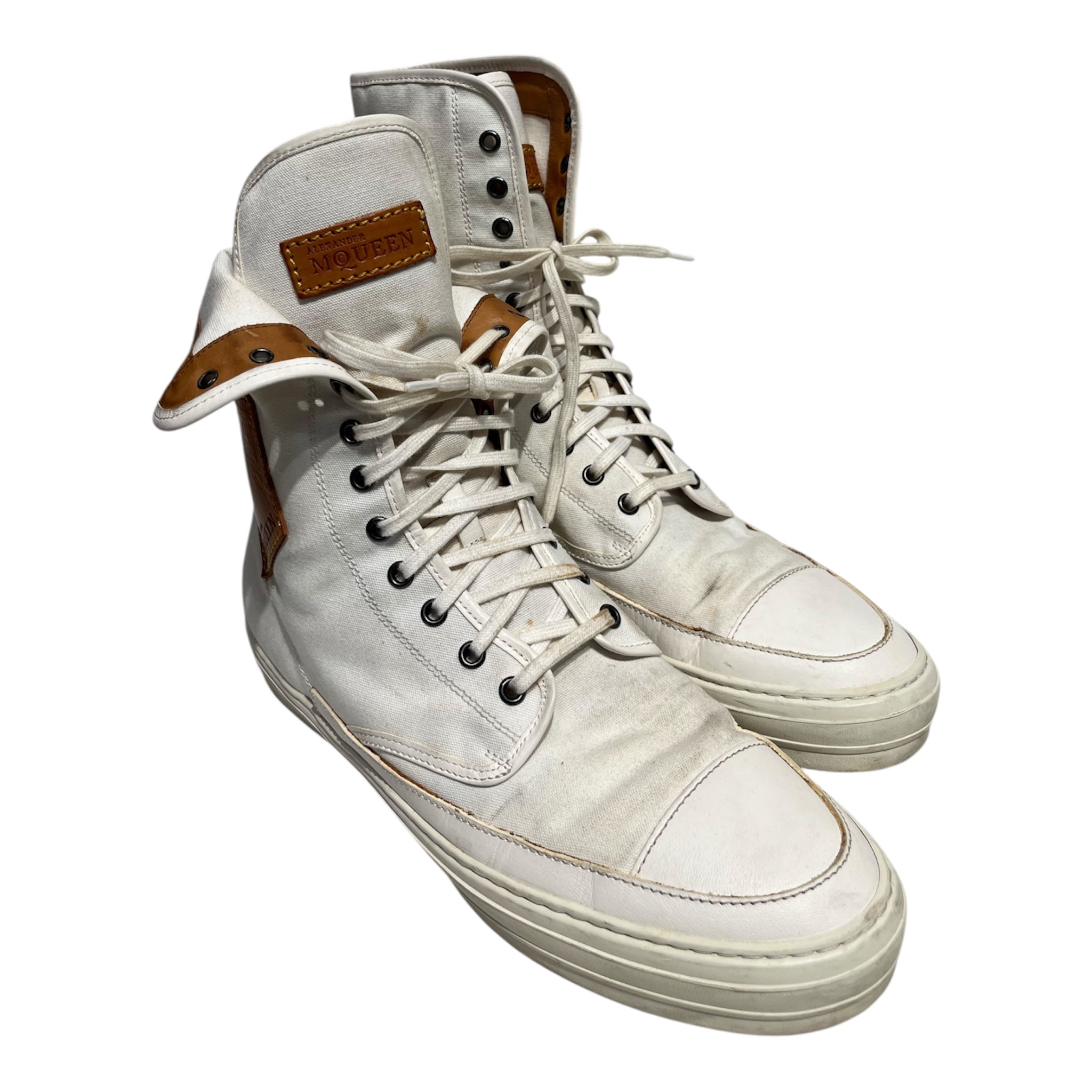 Alexander McQueen/Hi-Sneakers/US 10/Cotton/WHT/ view 1