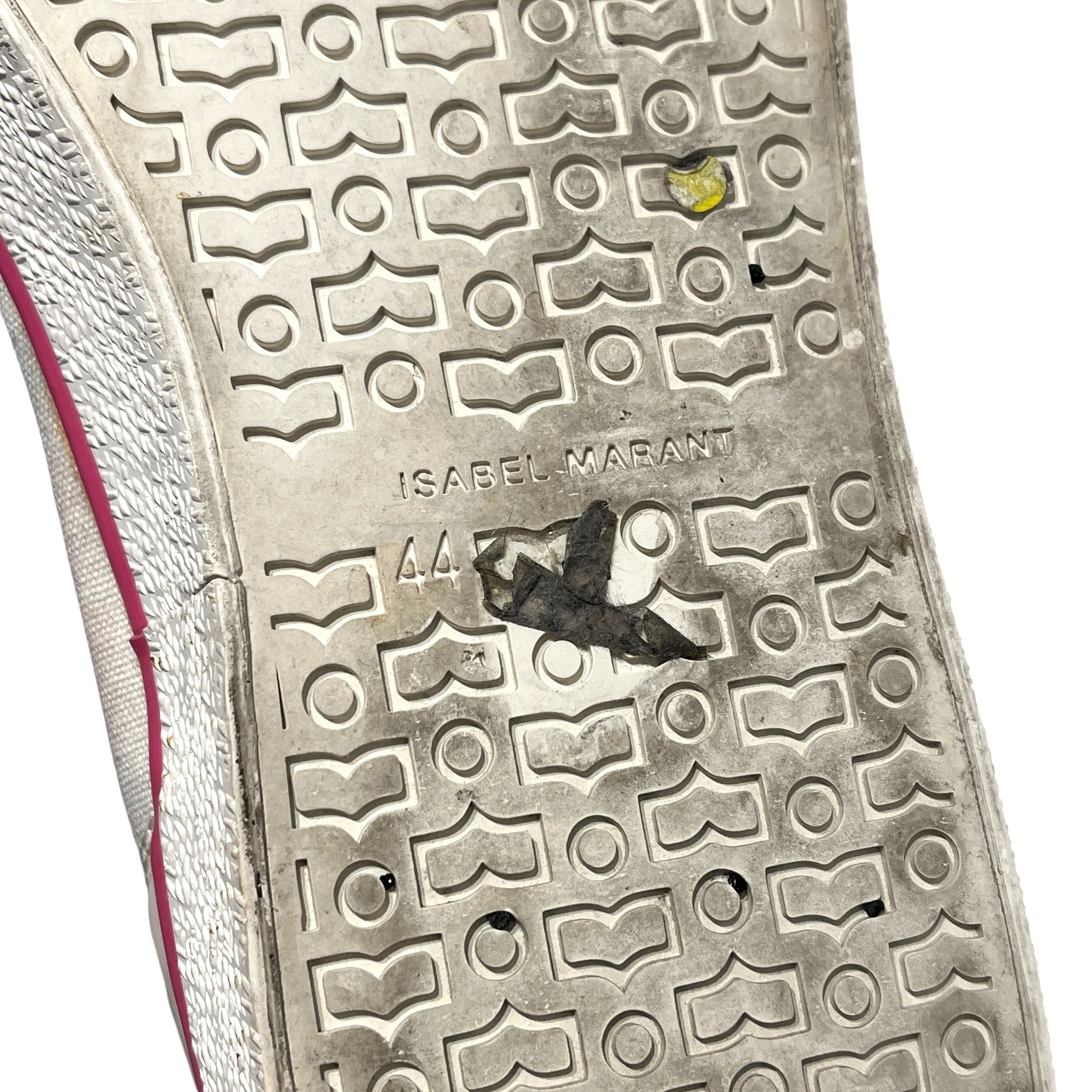ISABEL MARANT/Hi-Sneakers/US 10/Graphic/Cotton/CRM/pink outline green logo view 18