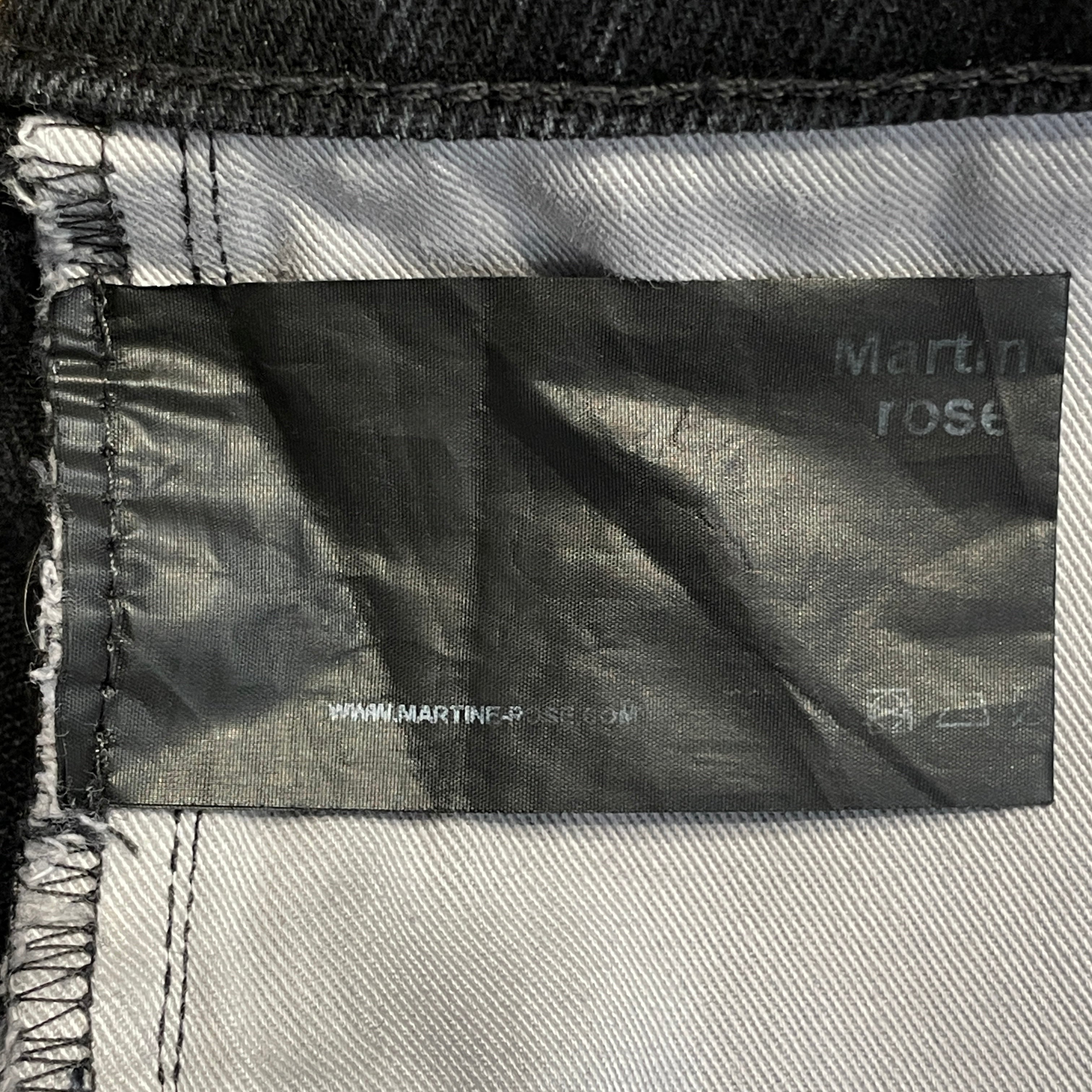 MARTINE ROSE/Pants/L/Cotton/BLK/Velcro Adjustable Hem Wide Leg view 5