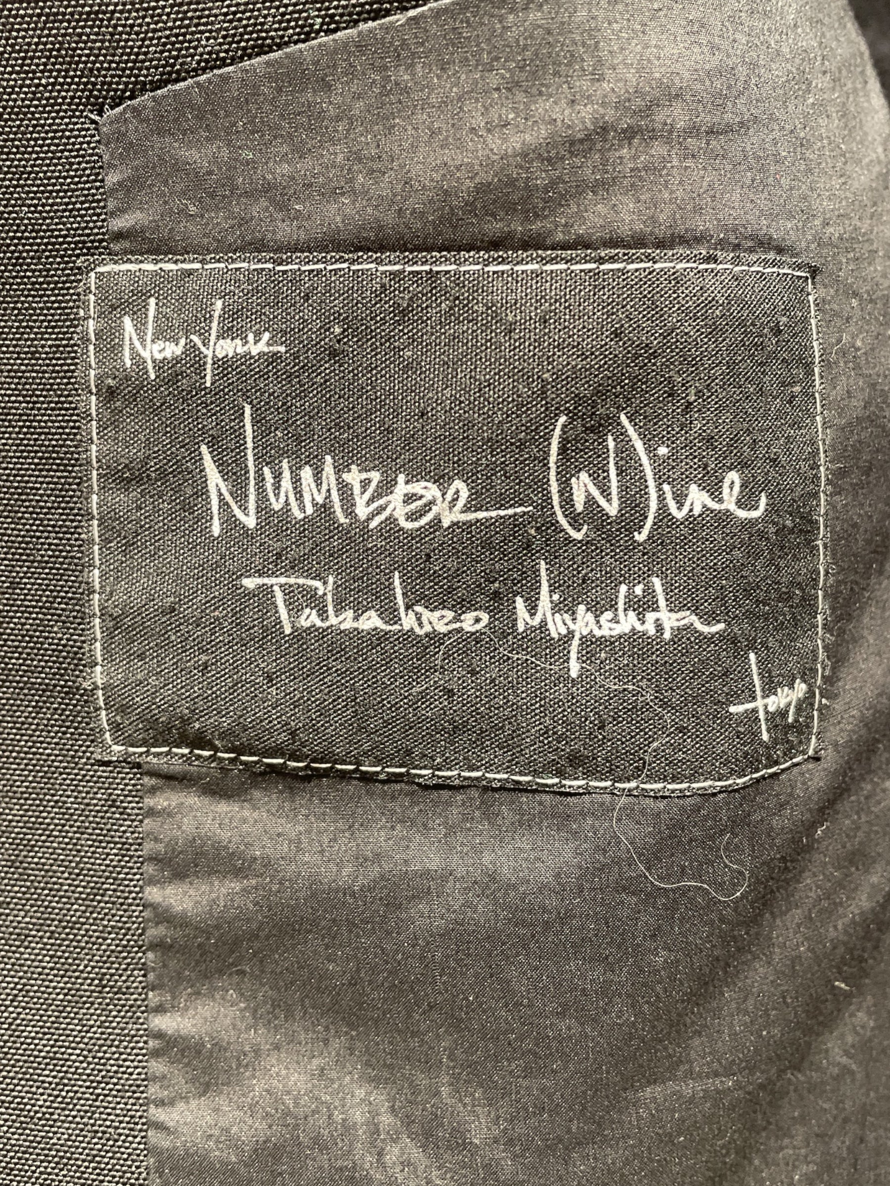 NUMBER (N)INE/Tailored Jkt/3/Wool/BLK/BLAZER STRIPED SHOULDER view 3
