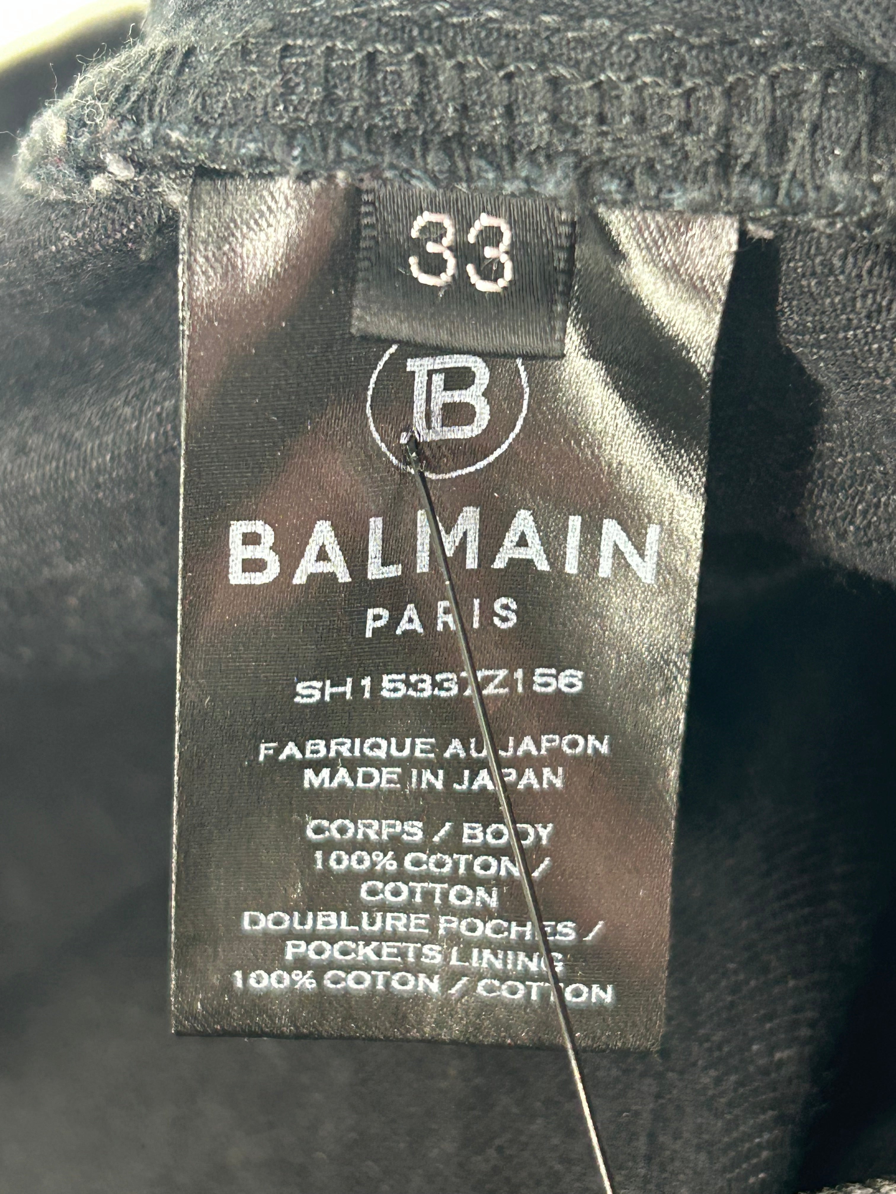 BALMAIN/Skinny Pants/33/Cotton/BLK/STRAIGHT BIKER JEANS NEW TAG view 4