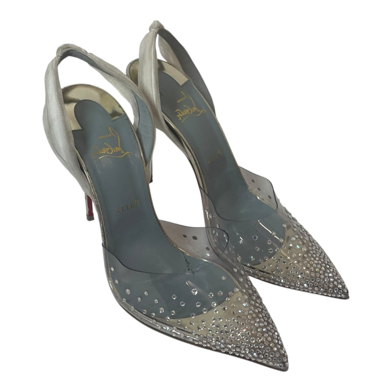 Christian Louboutin/Heels/EU 41.5/SLV/crystals