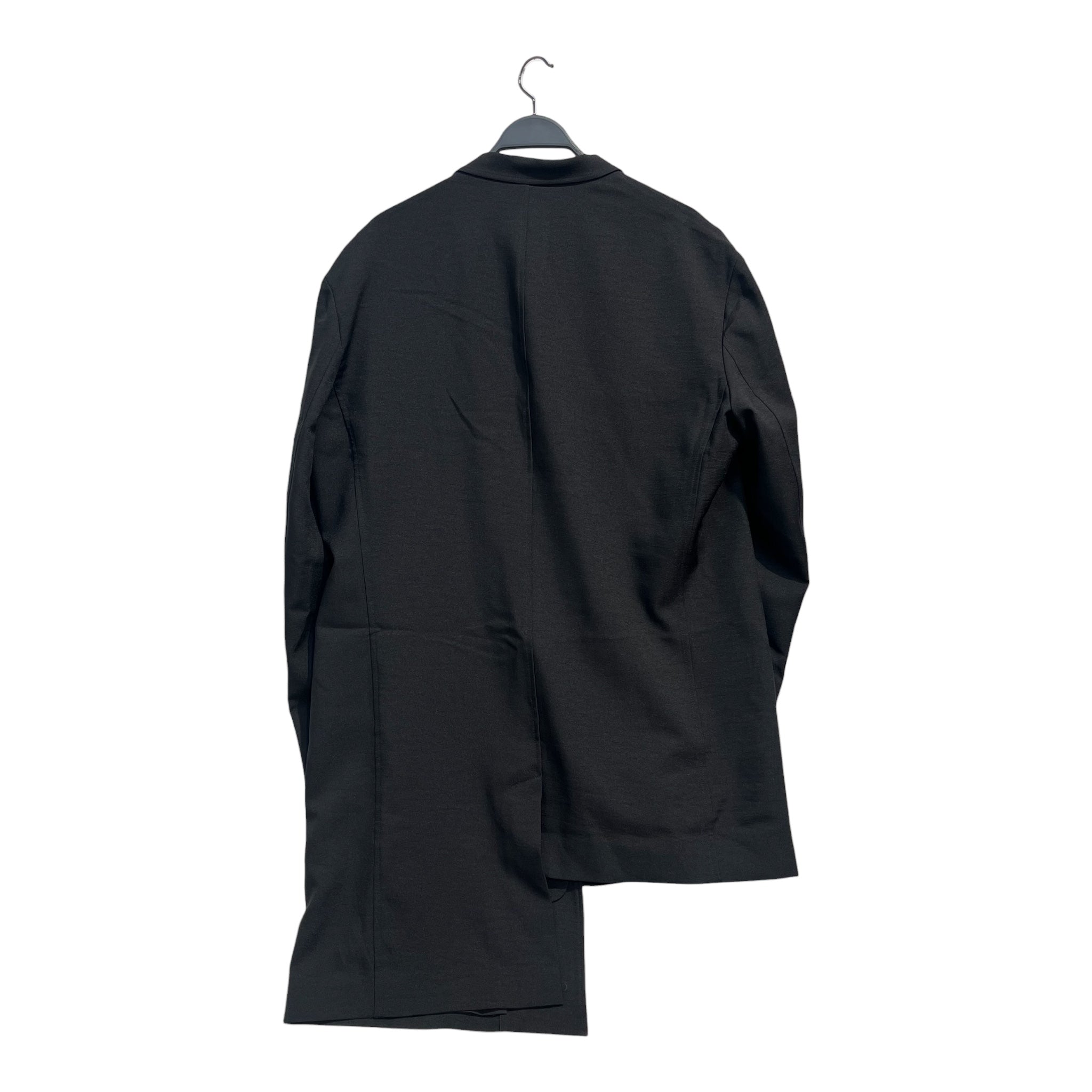 Y-3/adidas/YOHJI YAMAMOTO/Tailored Jkt/L/Polyester/BLK/ASYMETRIC SUITCOAT view 3