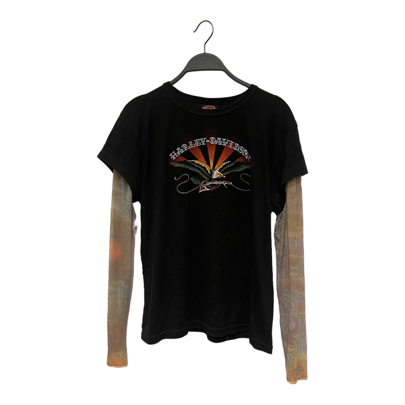 HARLEY DAVIDSON/T-Shirt/XL/Cotton/BLK/kittyhawk
