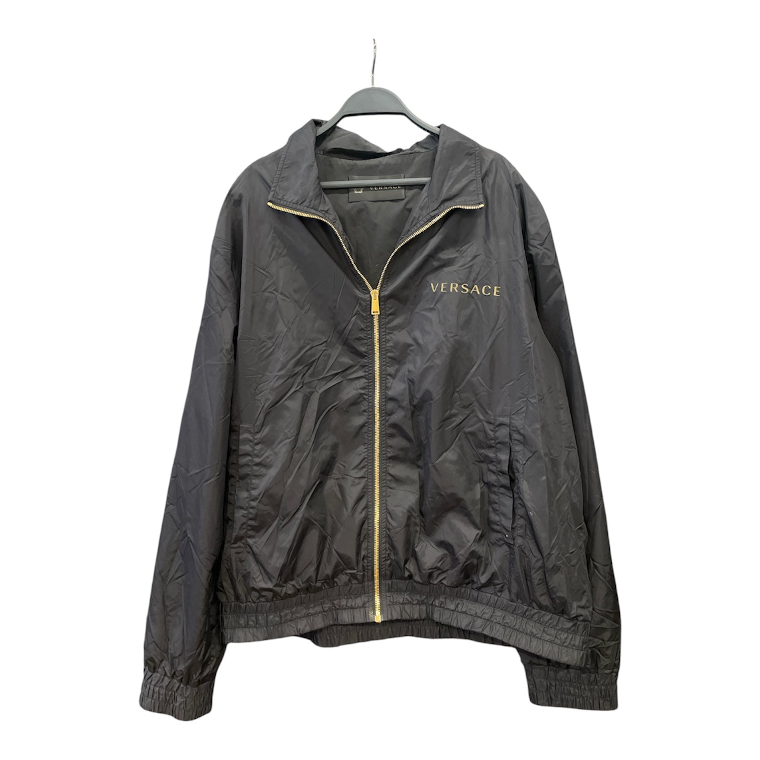 GIANNI VERSACE/Windbreaker/58/Nylon/BLK/gold zipper/black windbreaker view 1