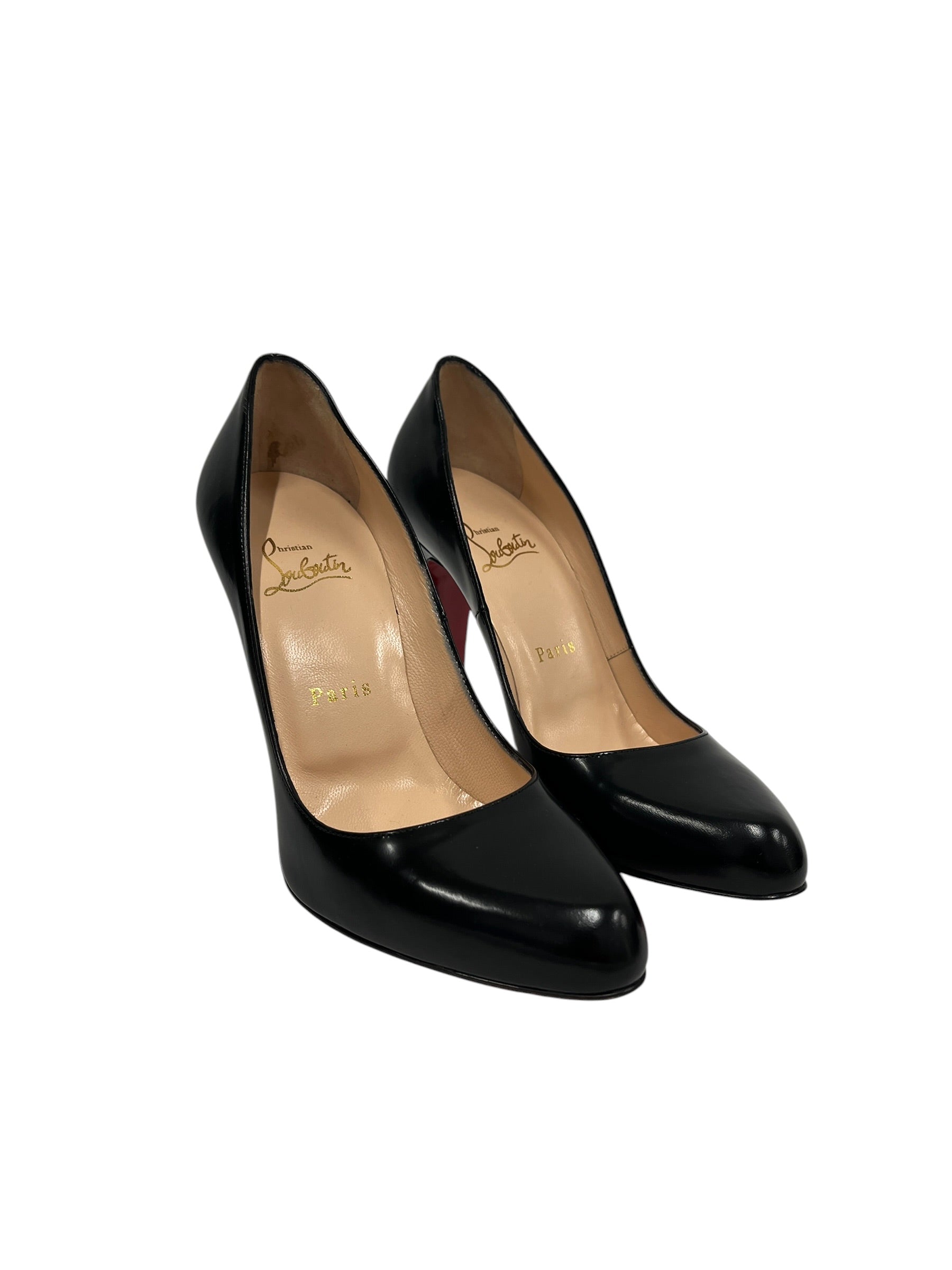Christian Louboutin/Heels/EU 37.5/Leather/BLK/Kate Heels view 1