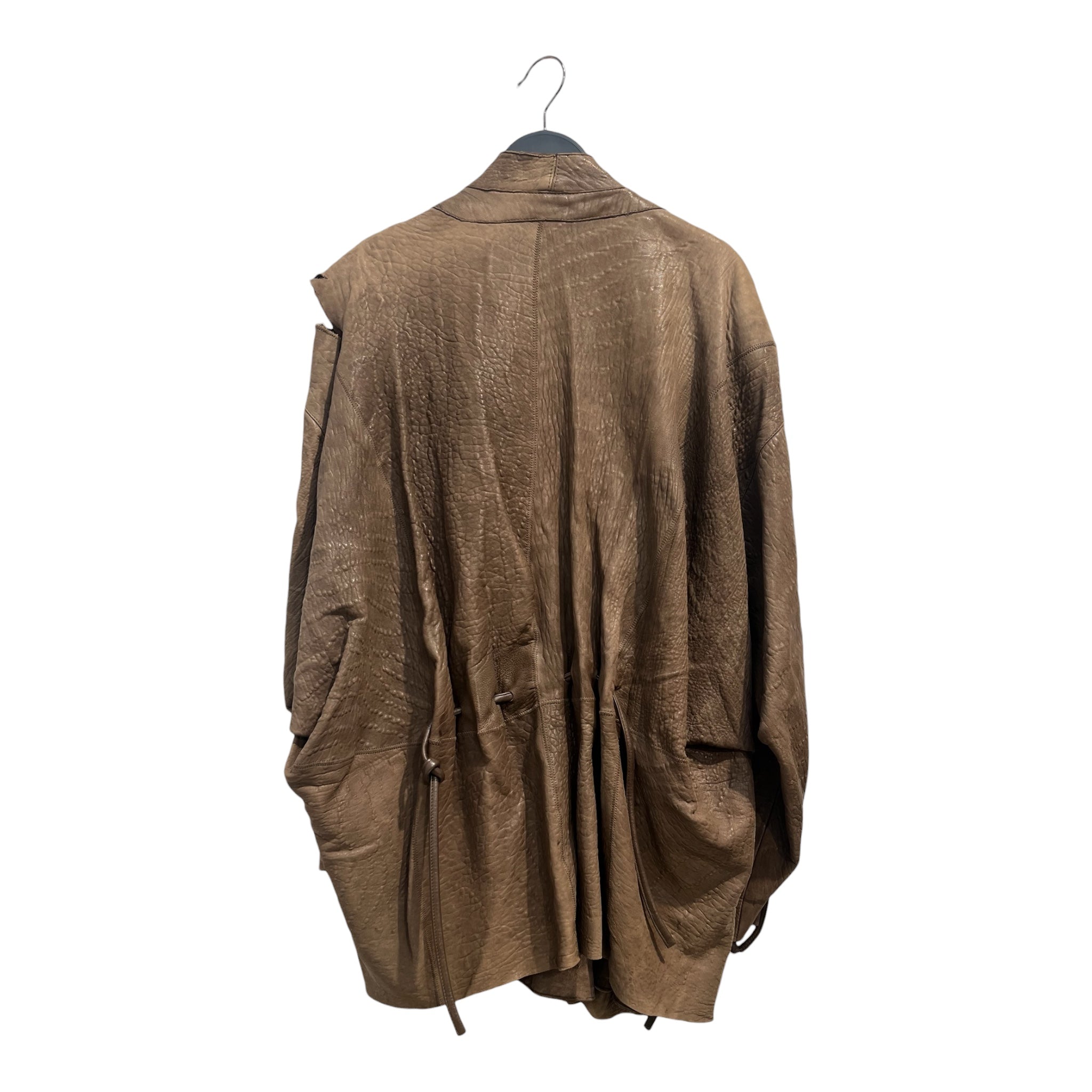 ISSEY MIYAKE/Leather Jkt/Leather/BRW/bck sinch/ vintage/ lamb view 2
