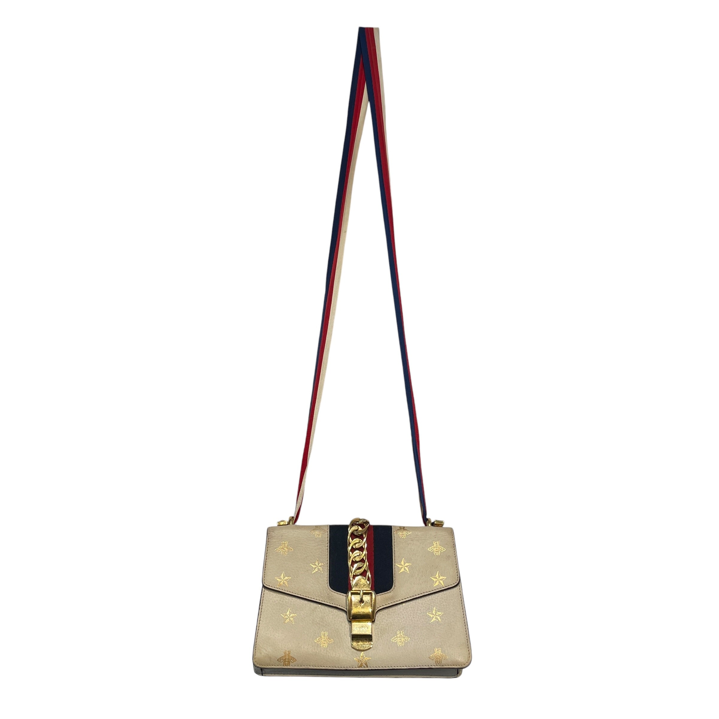GUCCI/Cross Body Bag/All Over Print/Leather/CRM/Sylvie Bee Star view 1