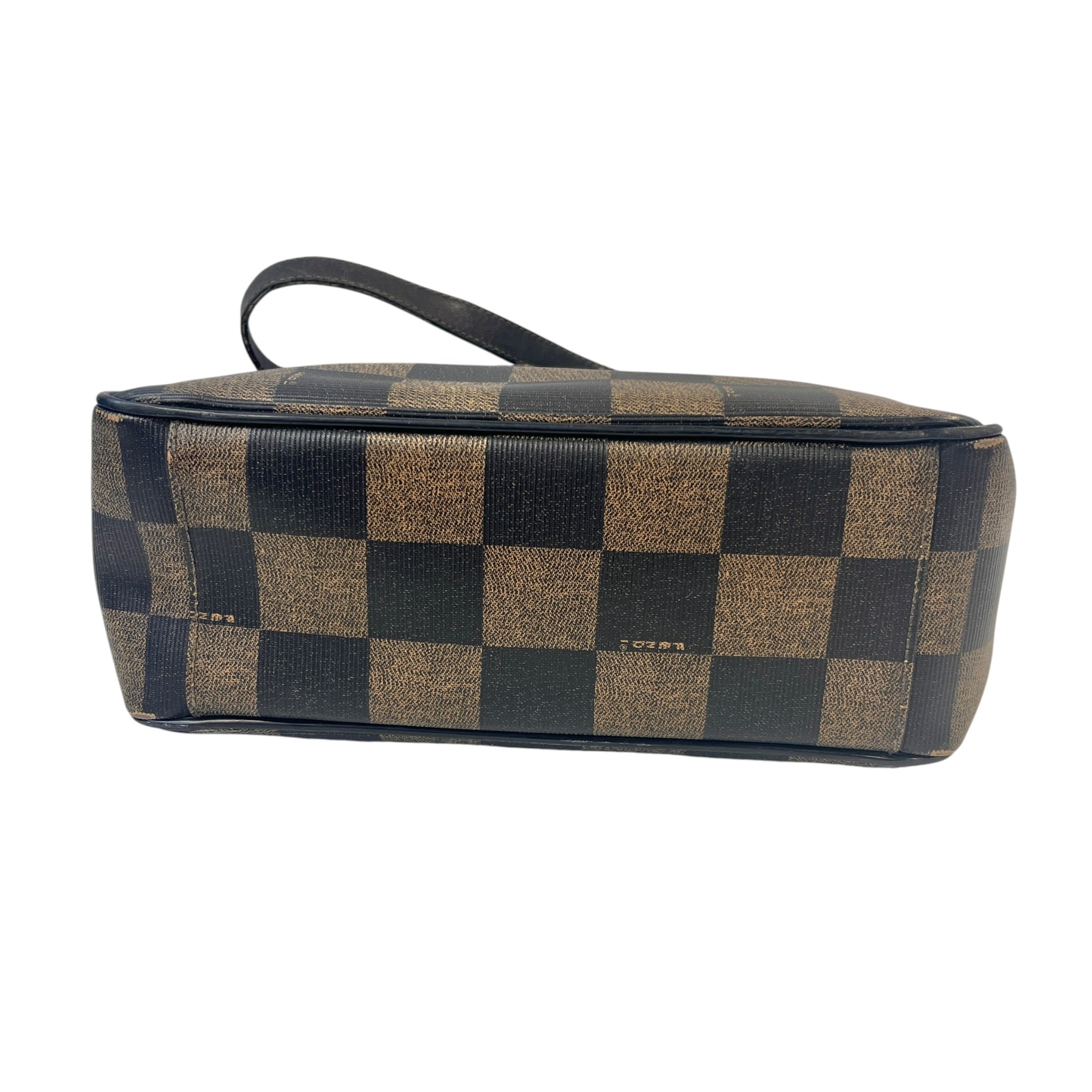 FENDI/Hand Bag/Plaid/Leather/BRW/Vintage Checker Shoulder Bag view 3