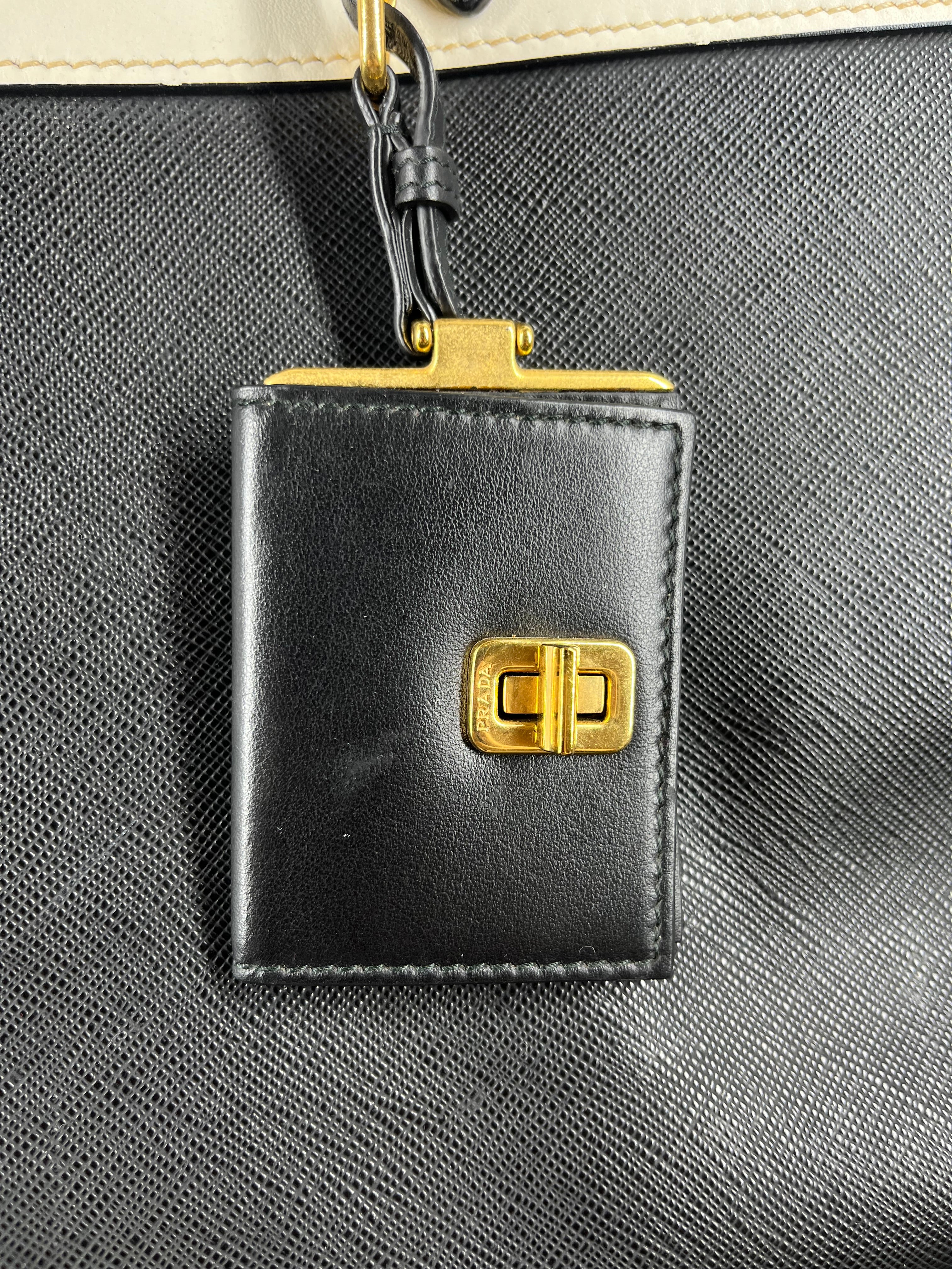 PRADA/Hand Bag/Leather/BLK/ESPLANDE BAG view 7