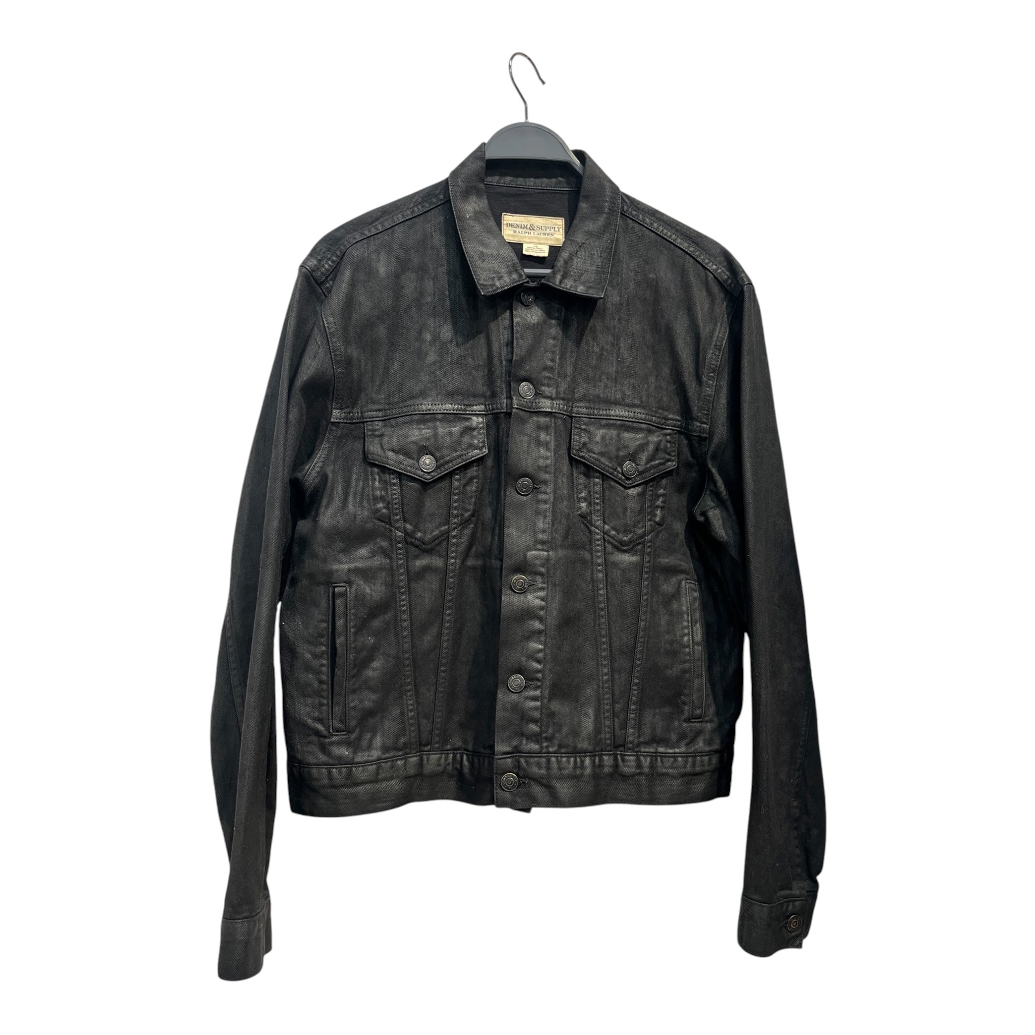 Denim & Supply Ralph Lauren/Denim Jkt/L/Cotton/BLK/WAXED RAW/DARK view 1