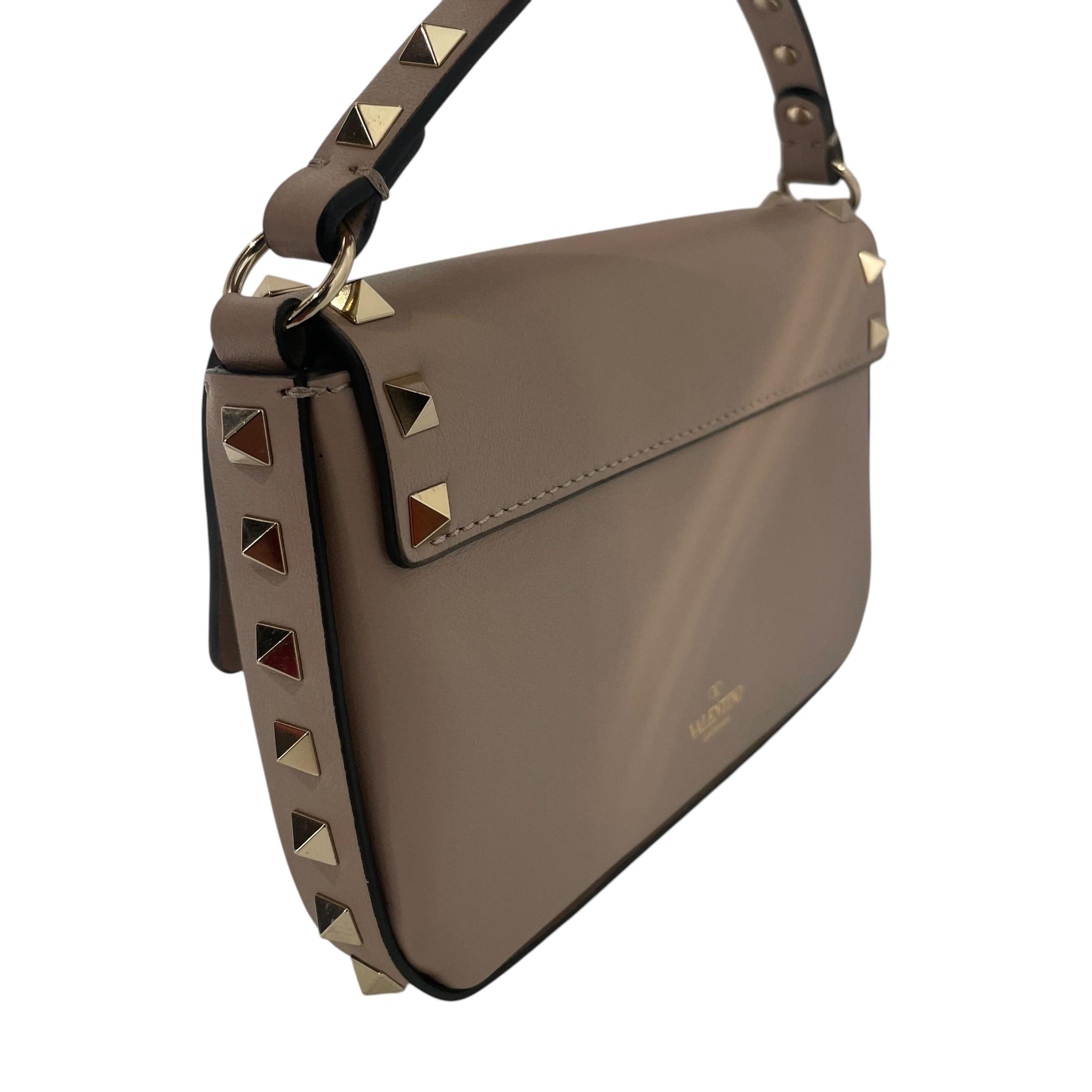 VALENTINO GARAVANI/Cross Body Bag/Border/Leather/BEG/rockstud small view 3