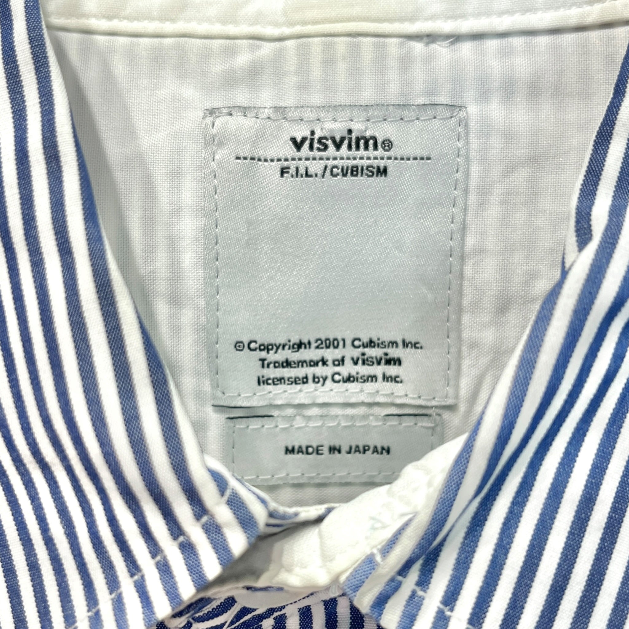 visvim/LS Shirt/S/Cotton/NVY/Stripe/AHAB STRIPE SHIRT view 3