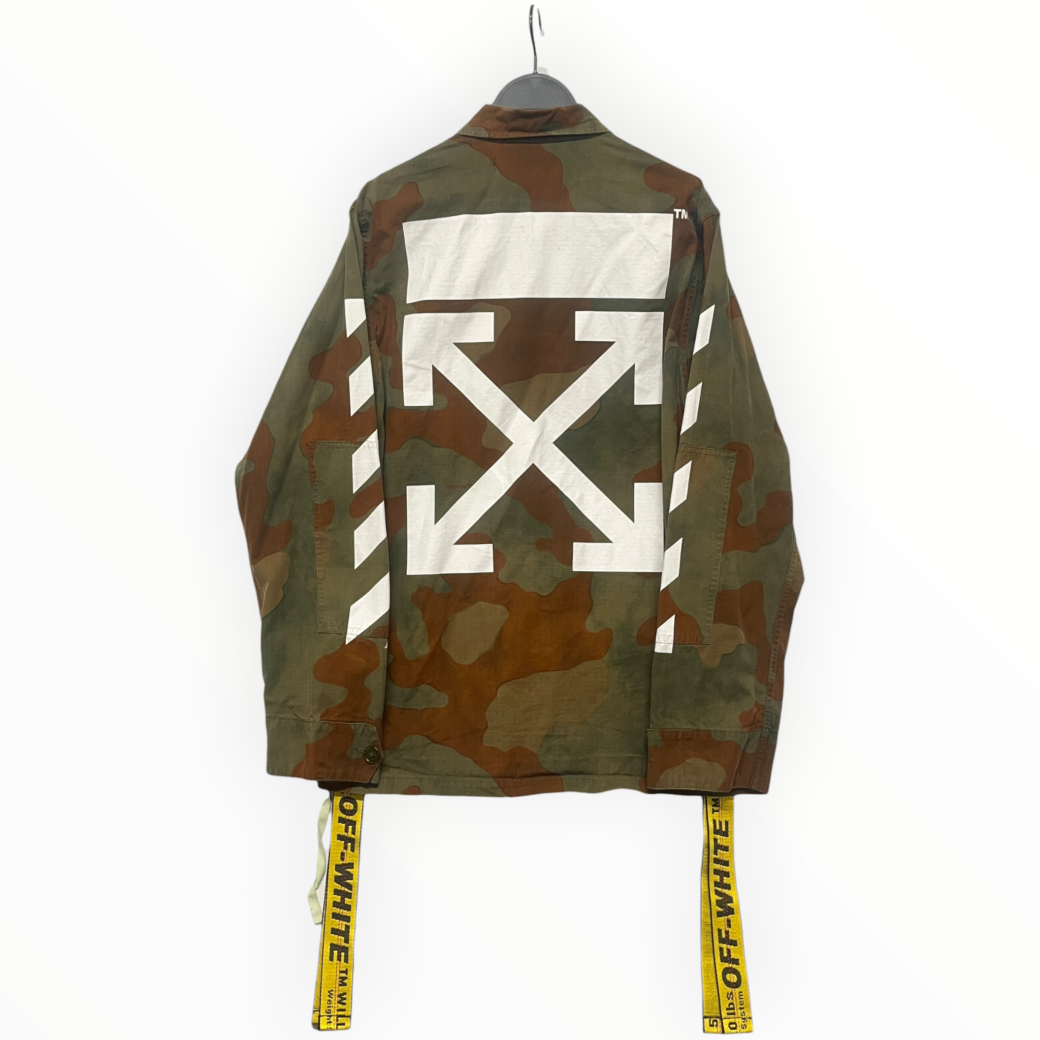 OFF-WHITE/Jacket/S/Cotton/GRN/Camouflage/WHT LOGO BACK/STRAP DETAIL view 2