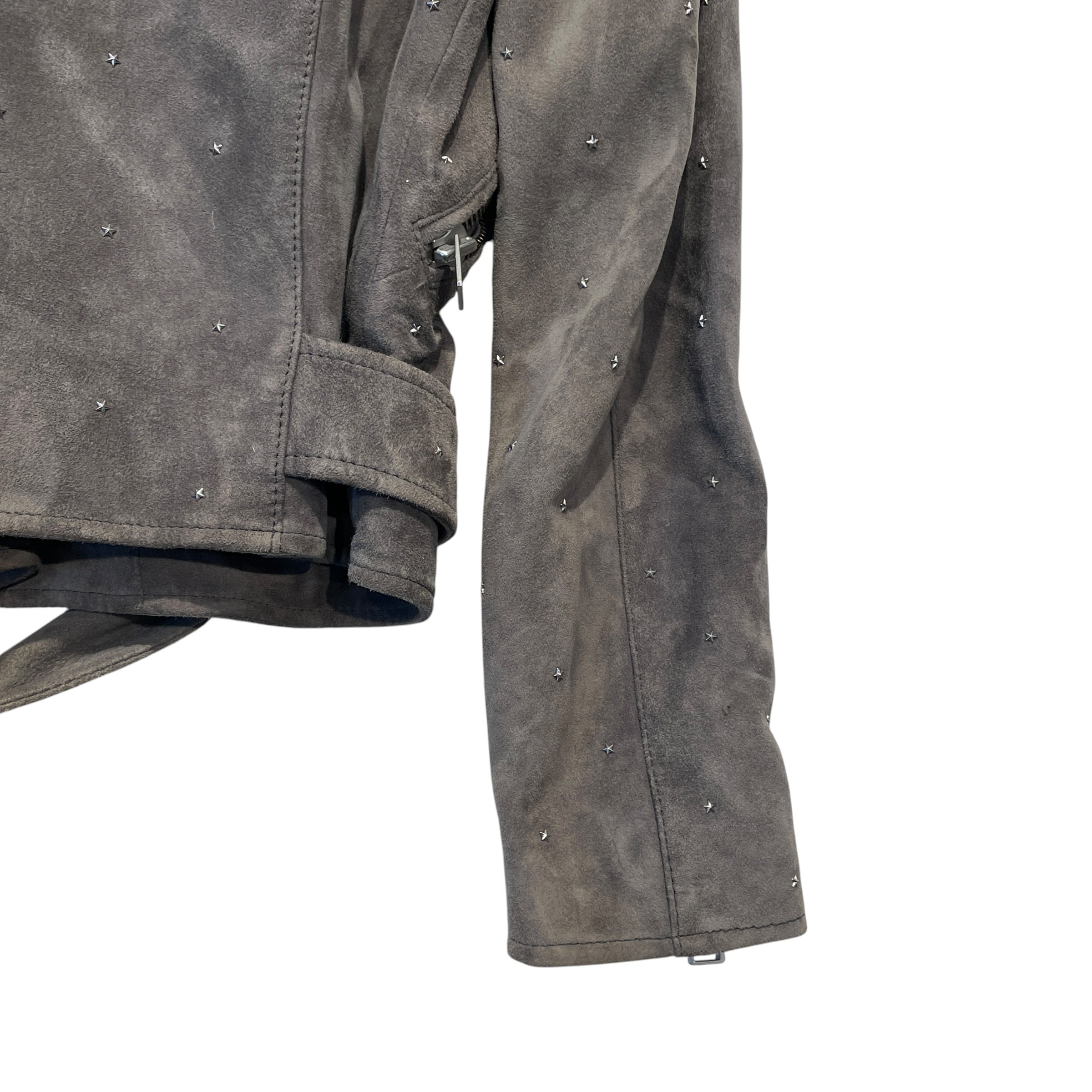 ALLSAINTS/Leather Jkt/4/Suede/GRY/STAR STUDDED GOAT SUEDE JKT view 8