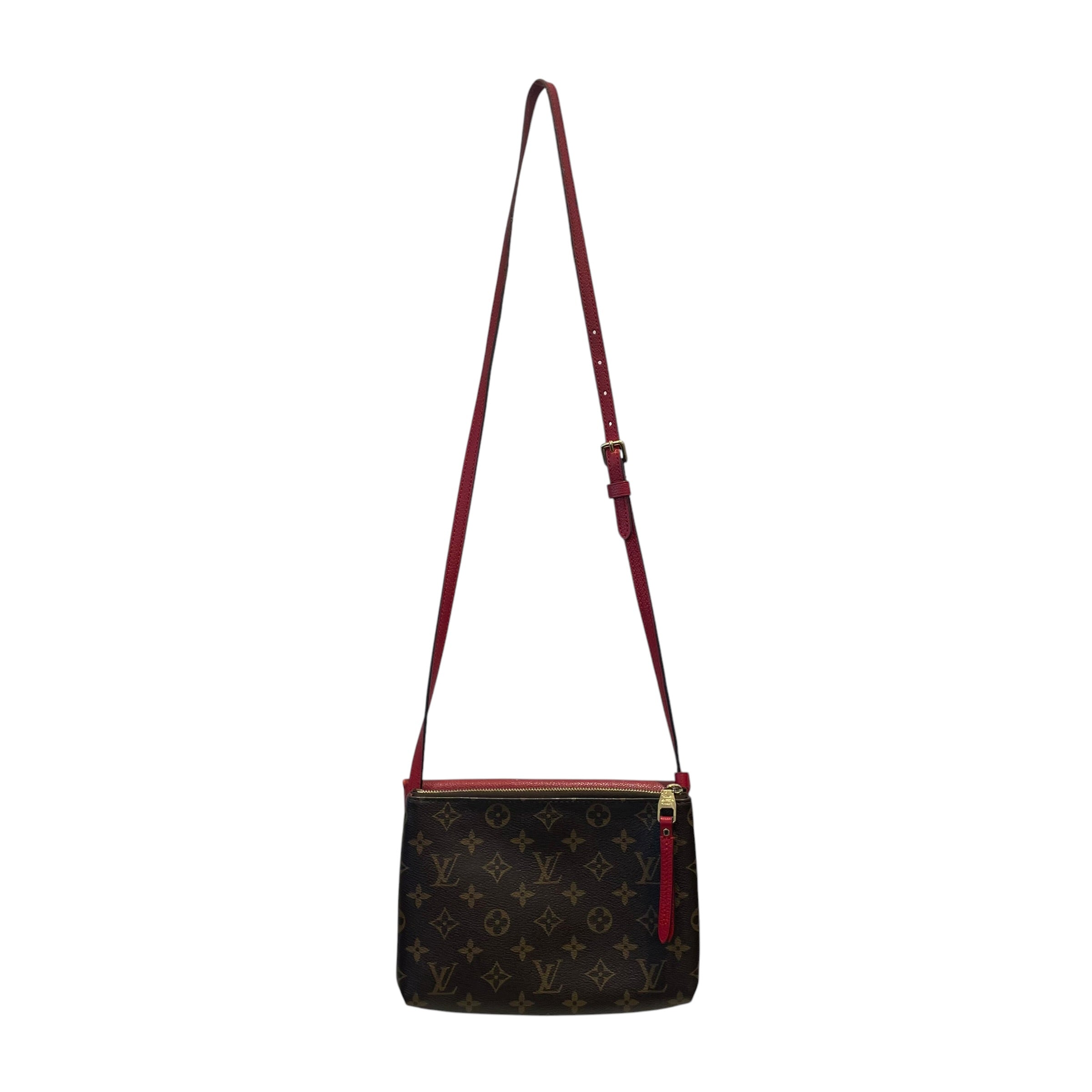 LOUIS VUITTON/Pouch/Monogram/Leather/RED/Monogram Twice Pouchette view 2