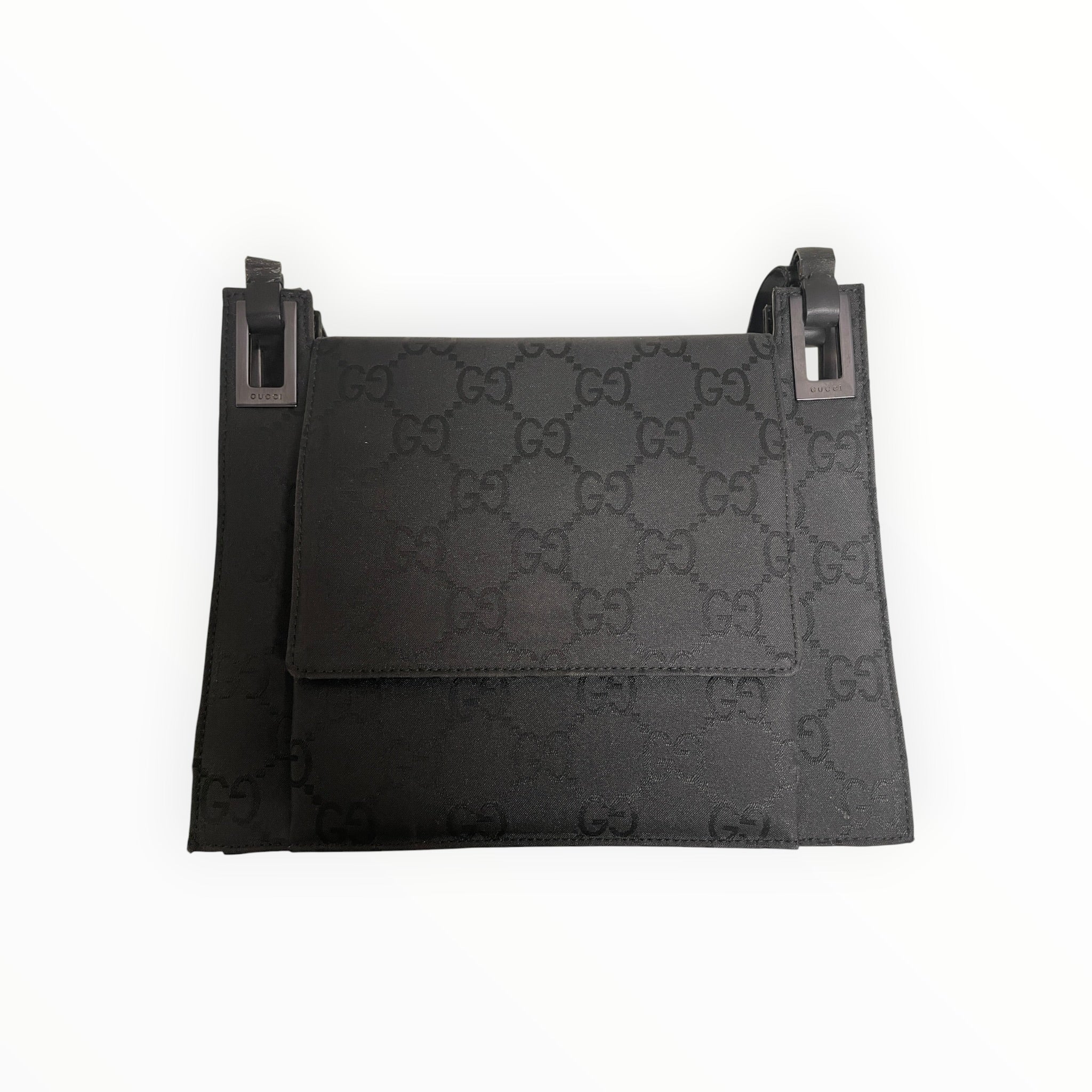 GUCCI/Hand Bag/Monogram/Nylon/BLK/79GXKQC/LEATHER STRAP/GG view 5