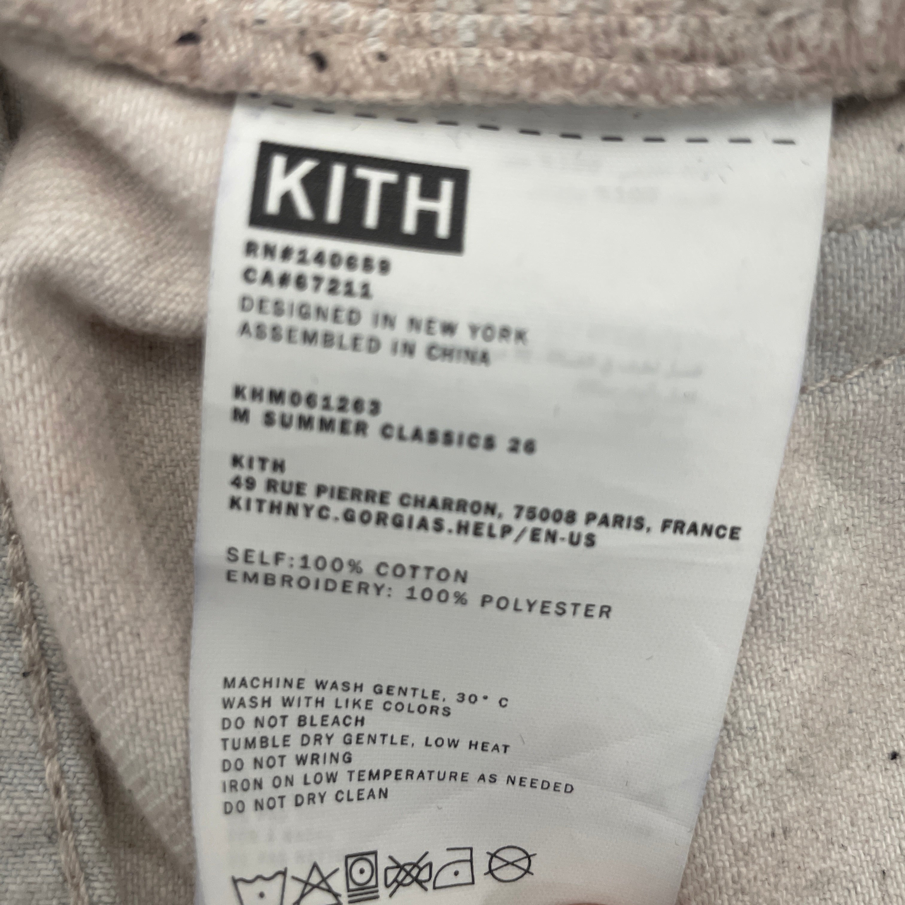 KITH/Shorts/32/Cotton/PNK/white/pink view 3