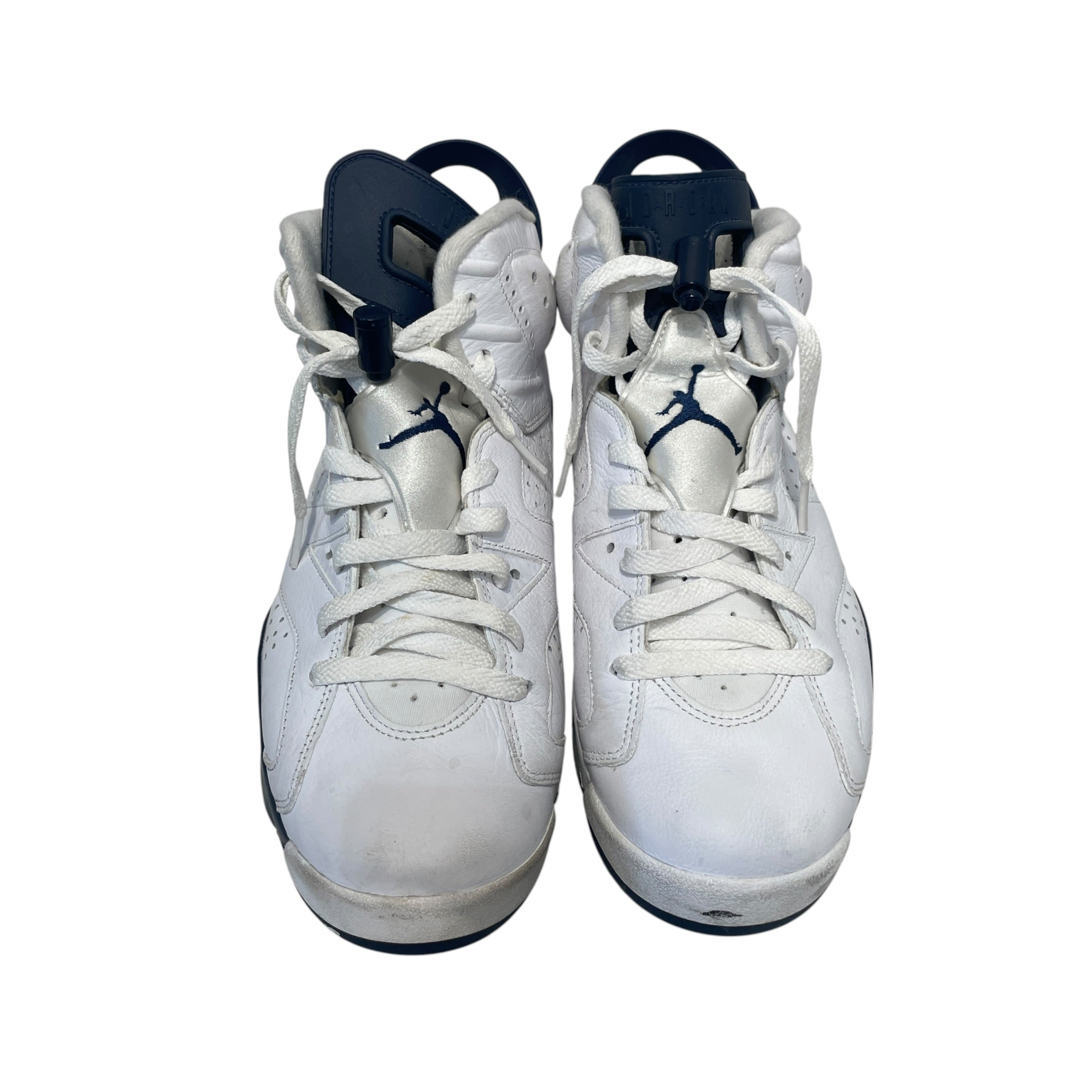 NIKE/Hi-Sneakers/US 9/Leather/WHT/Jordan 6 Midnight navy view 3