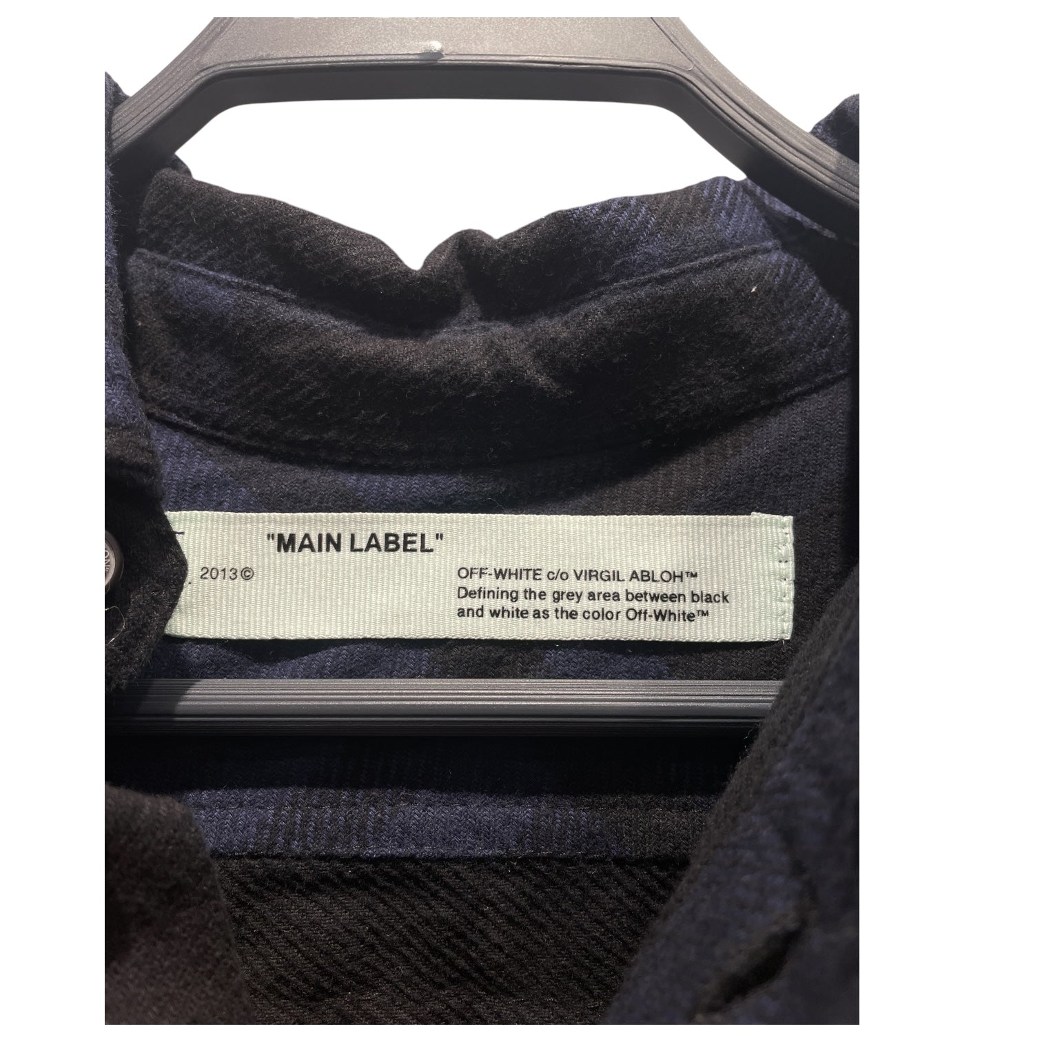 OFF-WHITE/Flannel Shirt/S/Cotton/NVY/Plaid/Off White Bead Tassels view 3