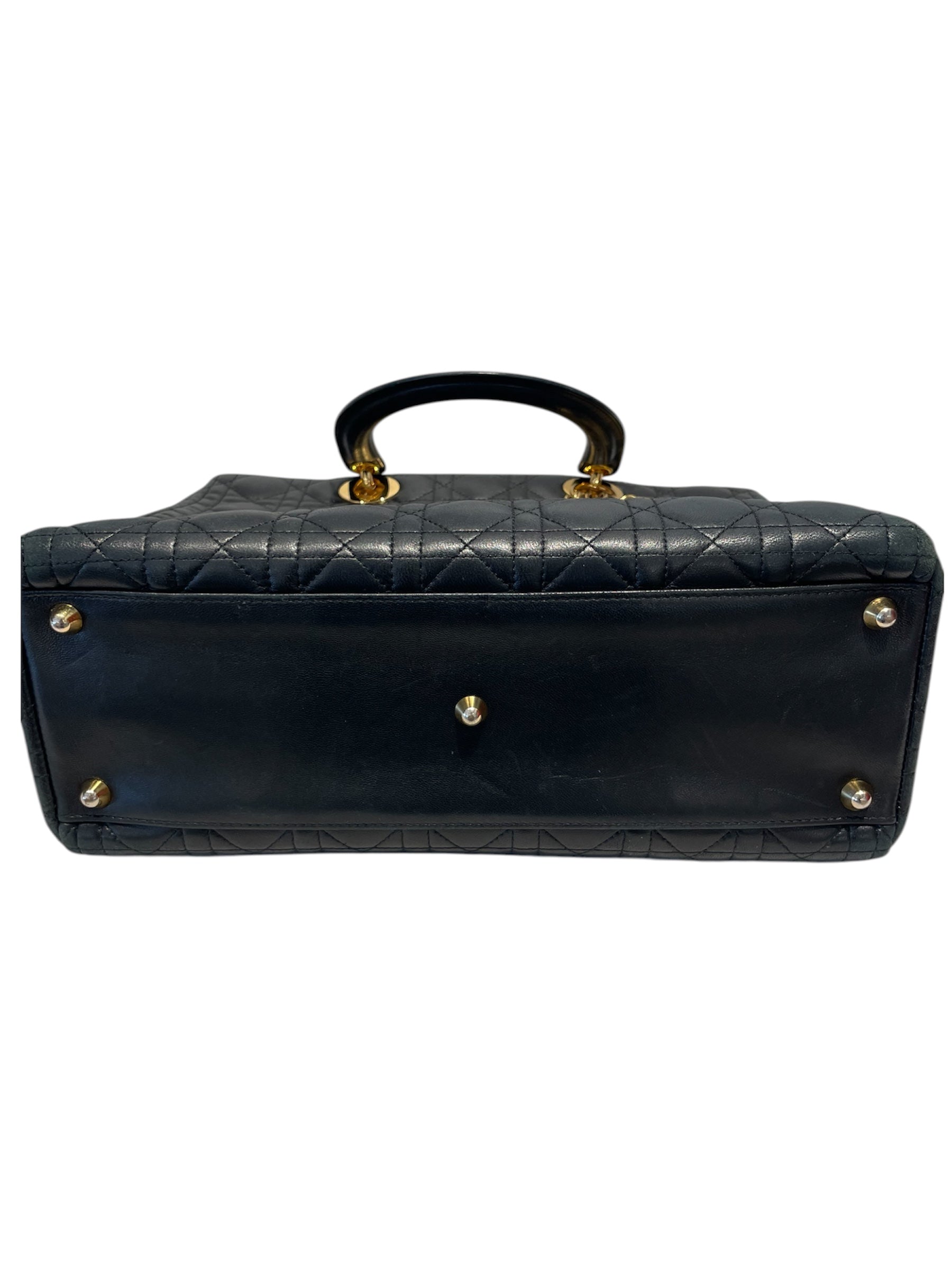 Christian Dior/Tote Bag/Leather/BLK/ view 4