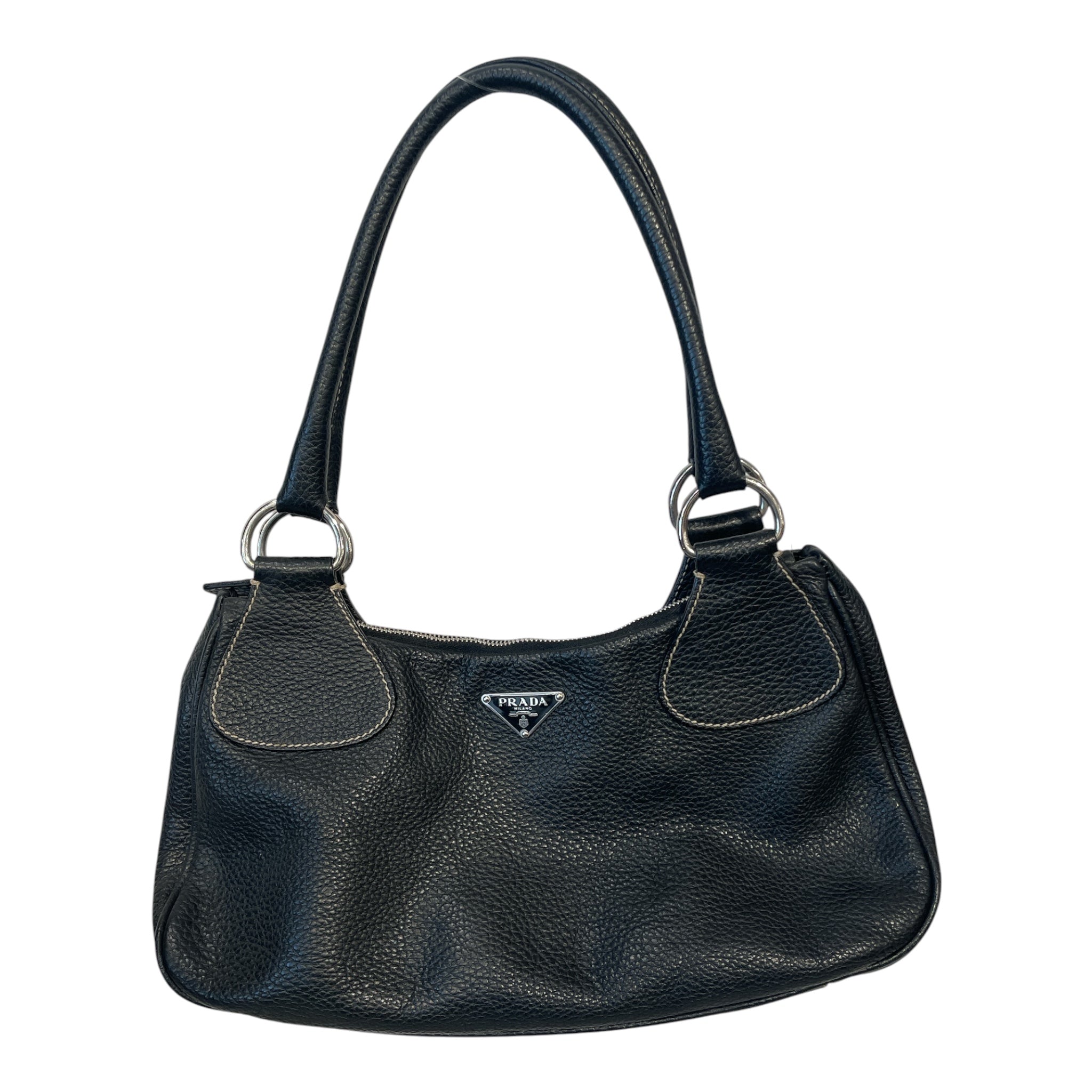 PRADA/Bag/Leather/BLK/VITELLO DAINO LIFE
