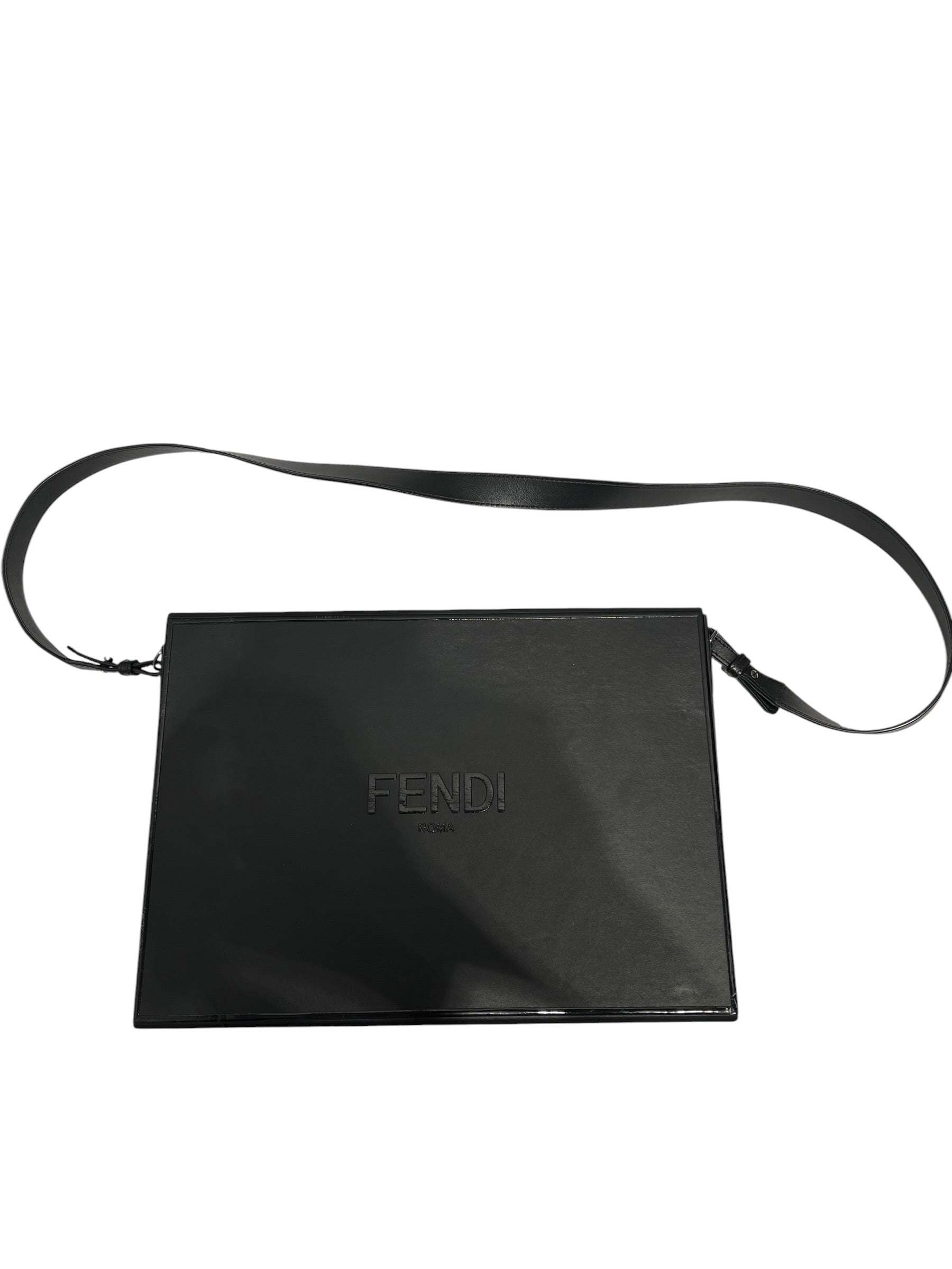 FENDI/Cross Body Bag/Leather/BLK/BOX MESSENGER view 1