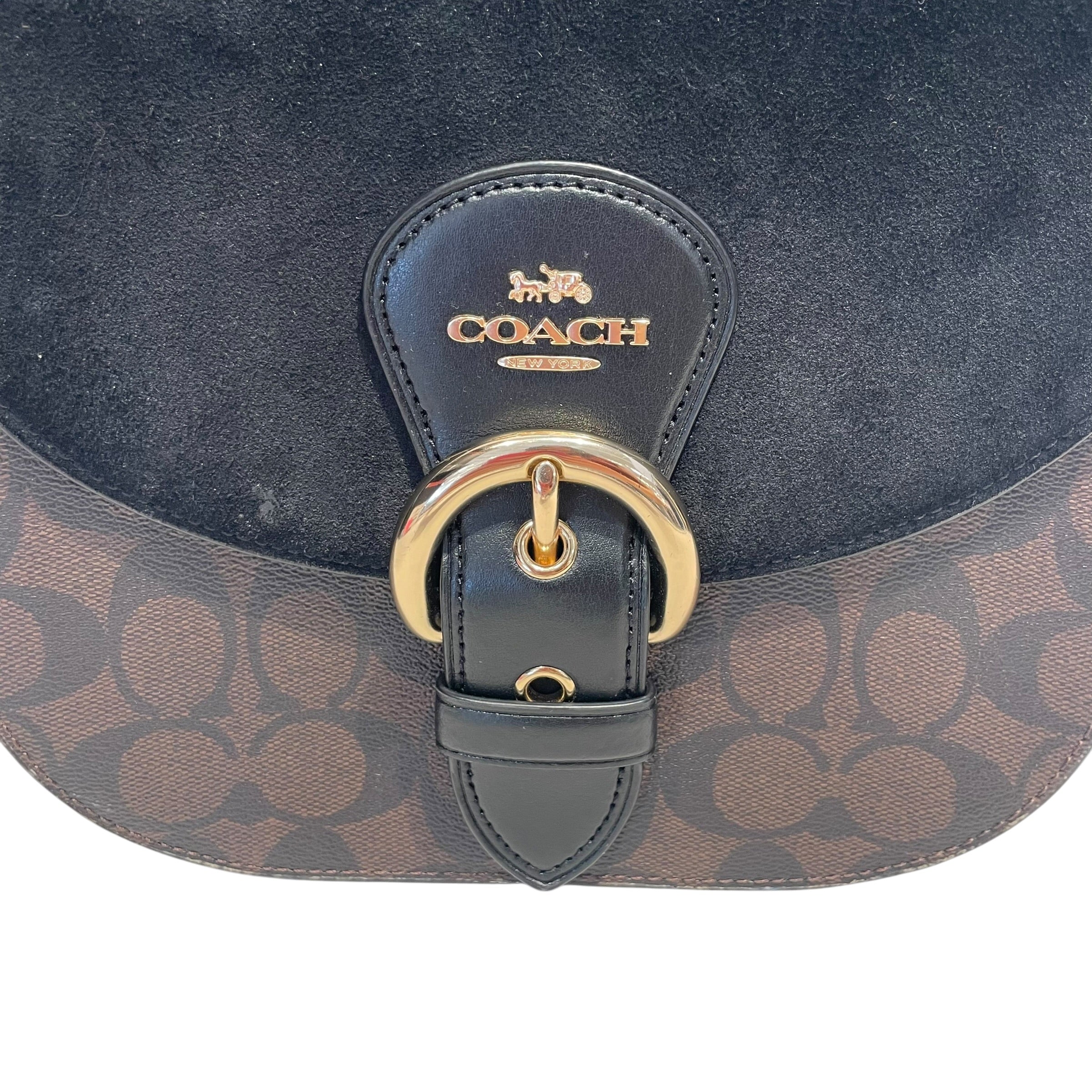 COACH/Cross Body Bag/Monogram/Leather/BLK/Kleo bag 23 view 4