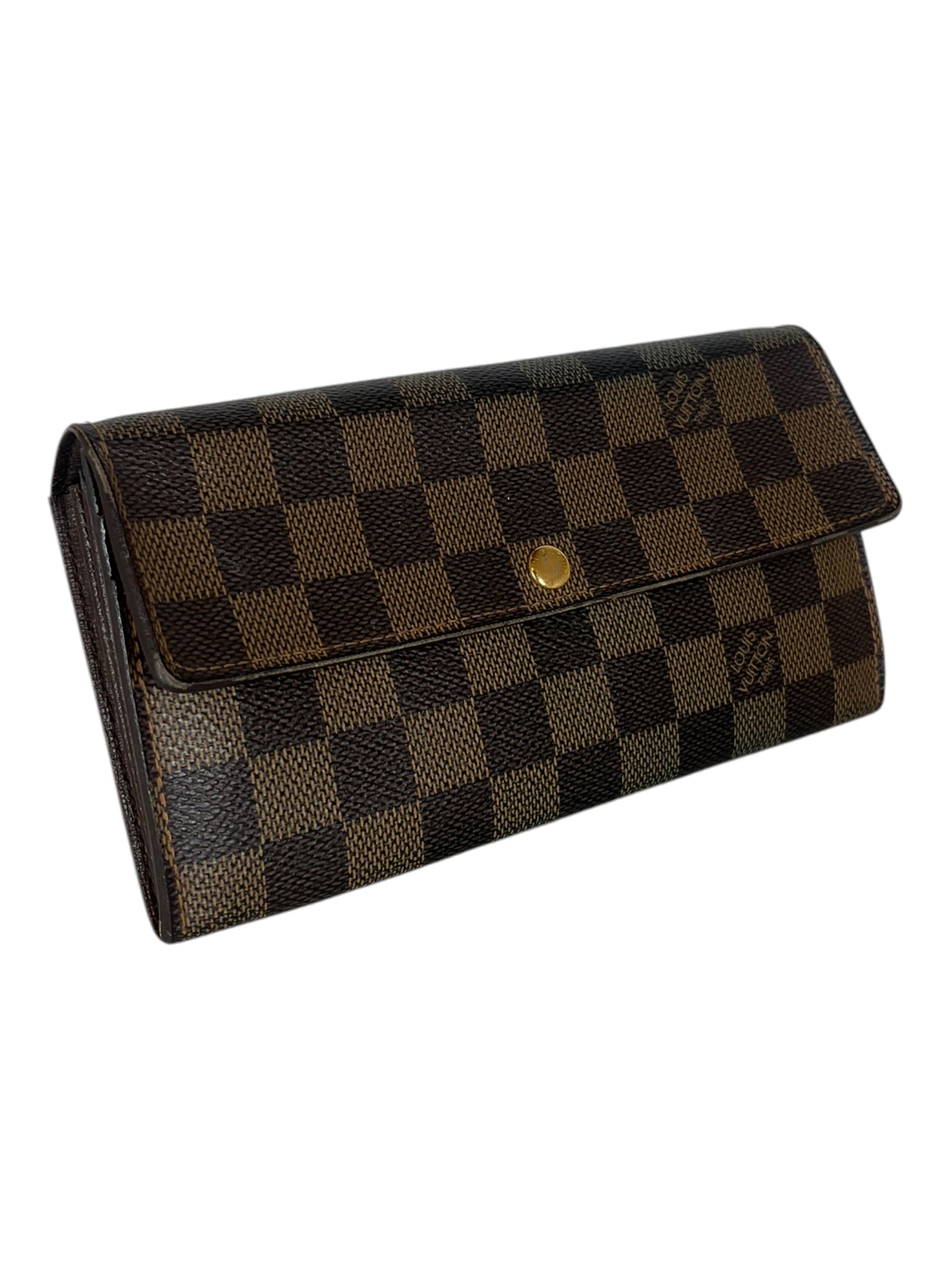 LOUIS VUITTON/Long Wallet/Monogram/Leather/BRW/L's/DAMIER EBENE view 1