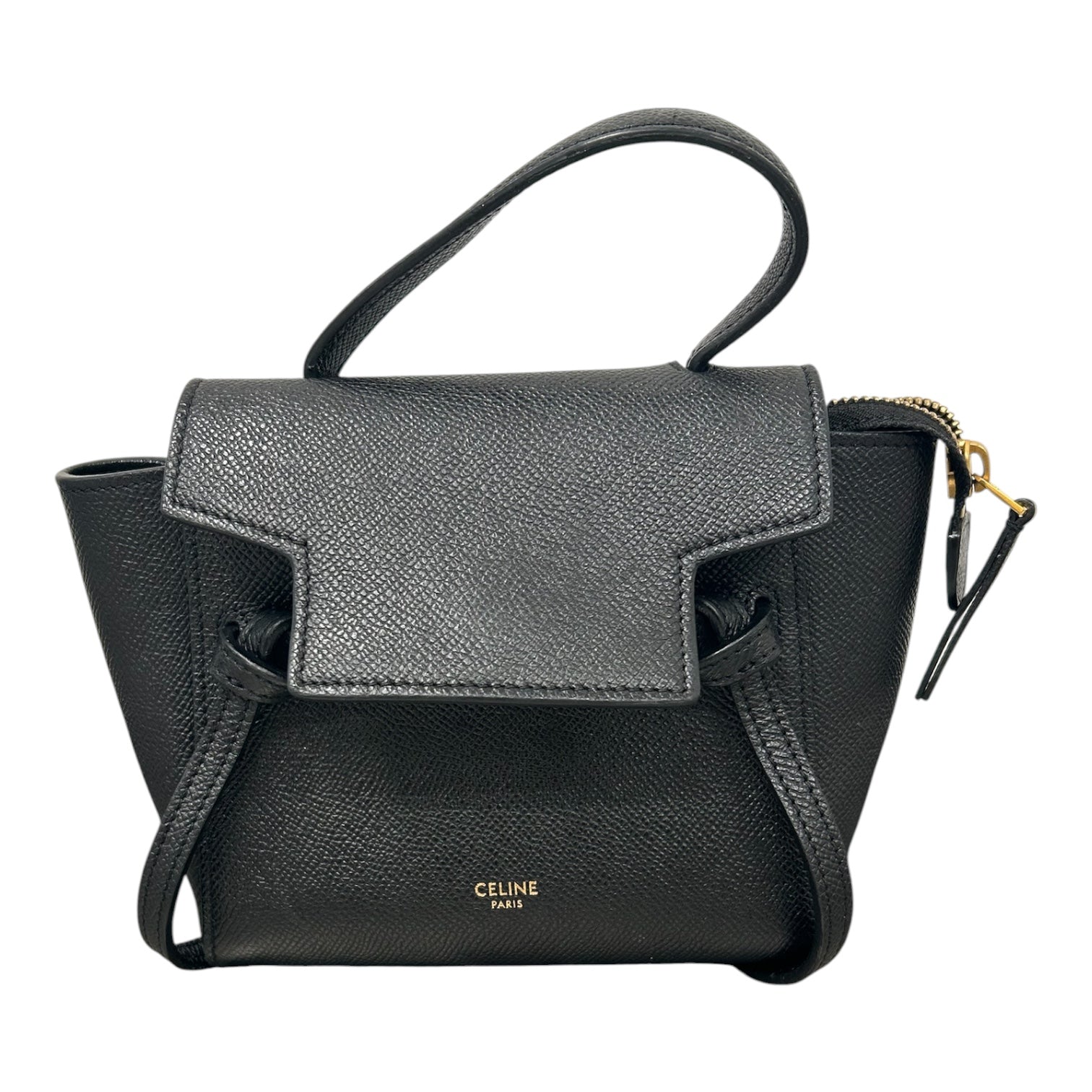 CELINE/Hand Bag/Leather/BLK/Nano bag view 1