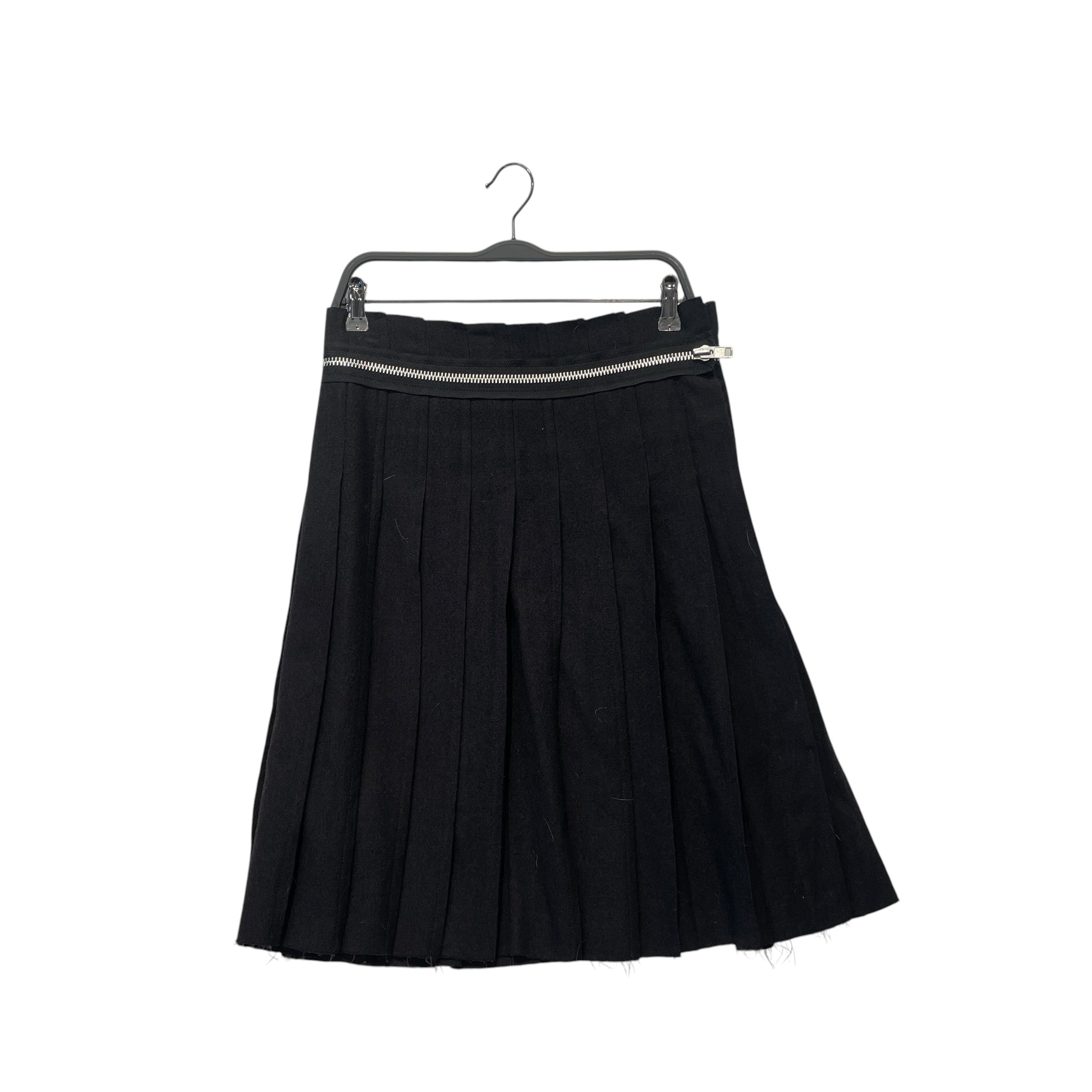 tricot COMME des GARCONS/Long Skirt/M/Wool/BLK/PLEATED/ZIPPER/EYELET CLOSE view 1