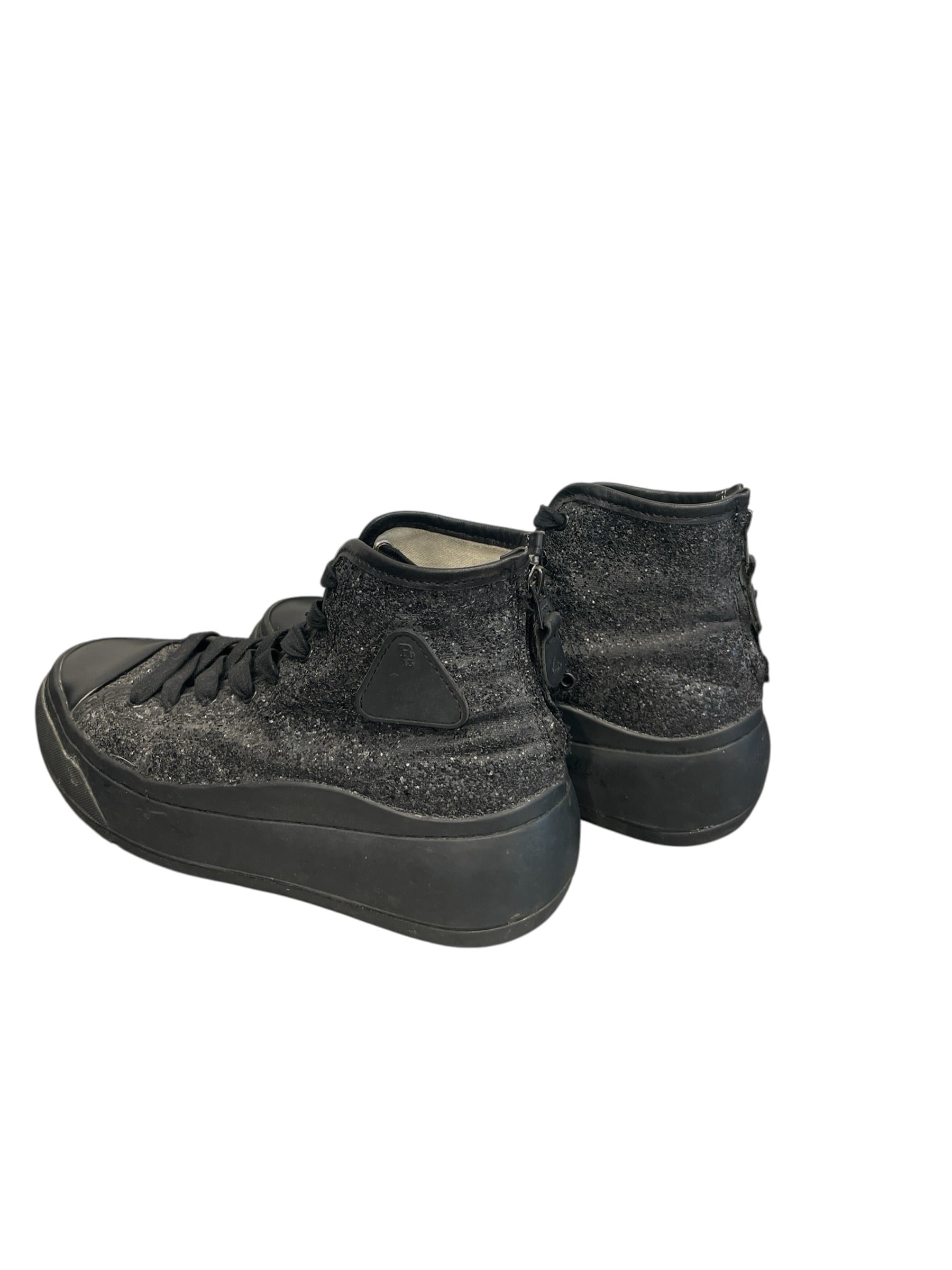 R13/Hi-Sneakers/US 10/BLK/sparkle high top view 2