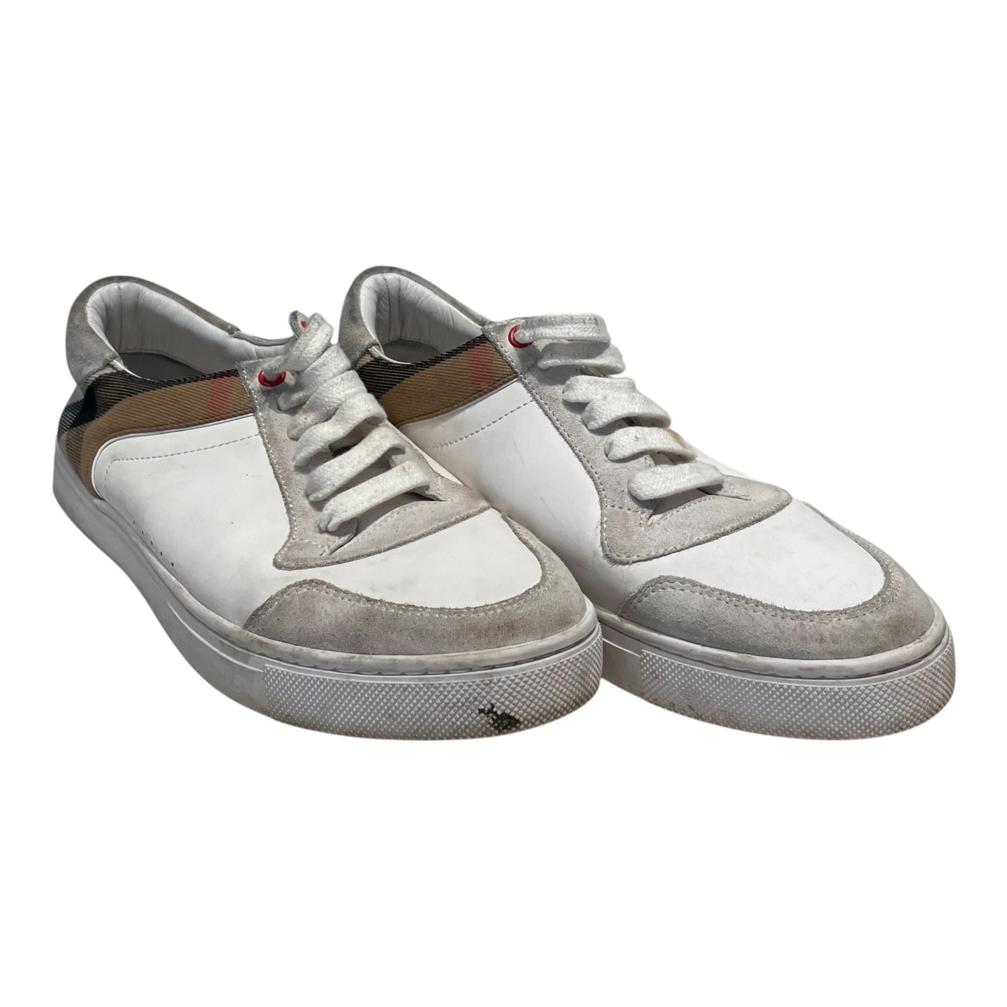 BURBERRY/Low-Sneakers/EU 39/Leather/WHT/Reeth Check view 1