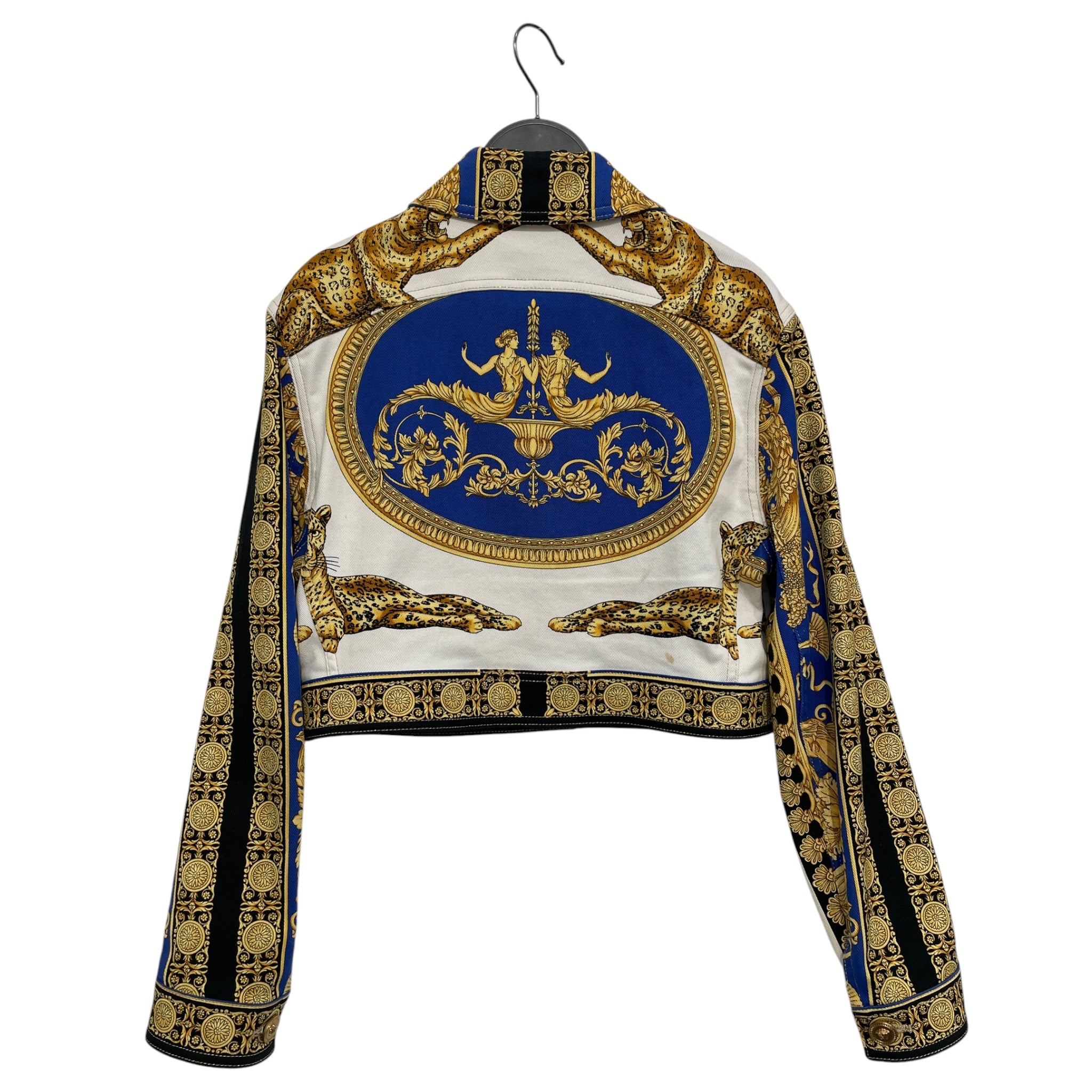 VERSACE/Denim Jkt/42/All Over Print/Denim/MLT/Baroque printed cropped view 2