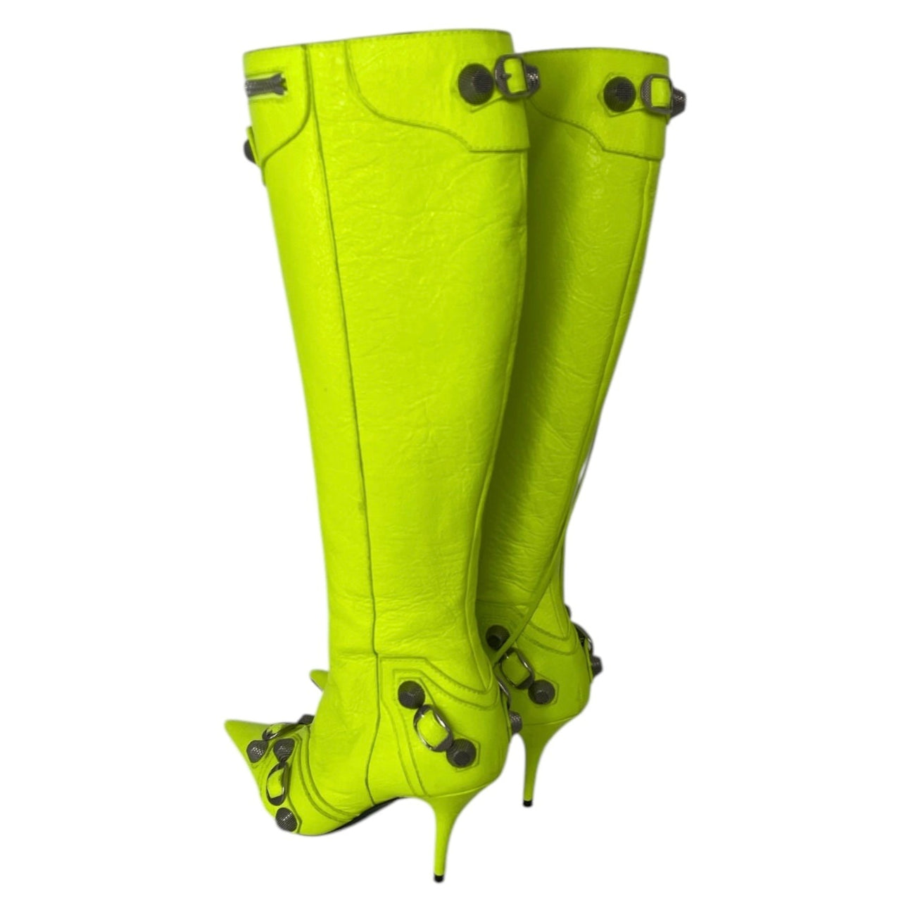 BALENCIAGA/Boots/EU 35.5/Leather/YEL/NEON TALL view 2