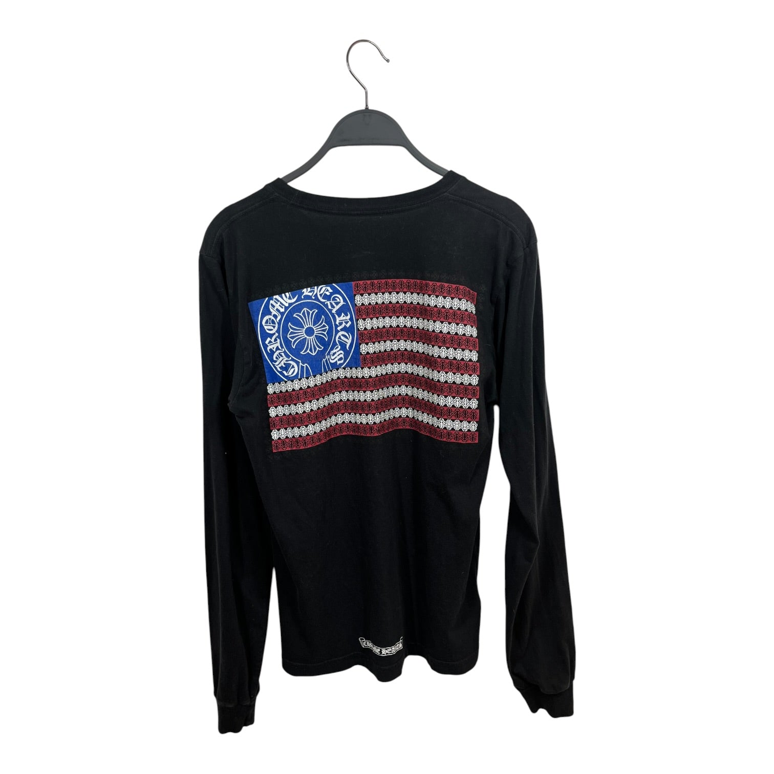 CHROME HEARTS/LS T-Shirt/S/Cotton/BLK/USA Flag view 2