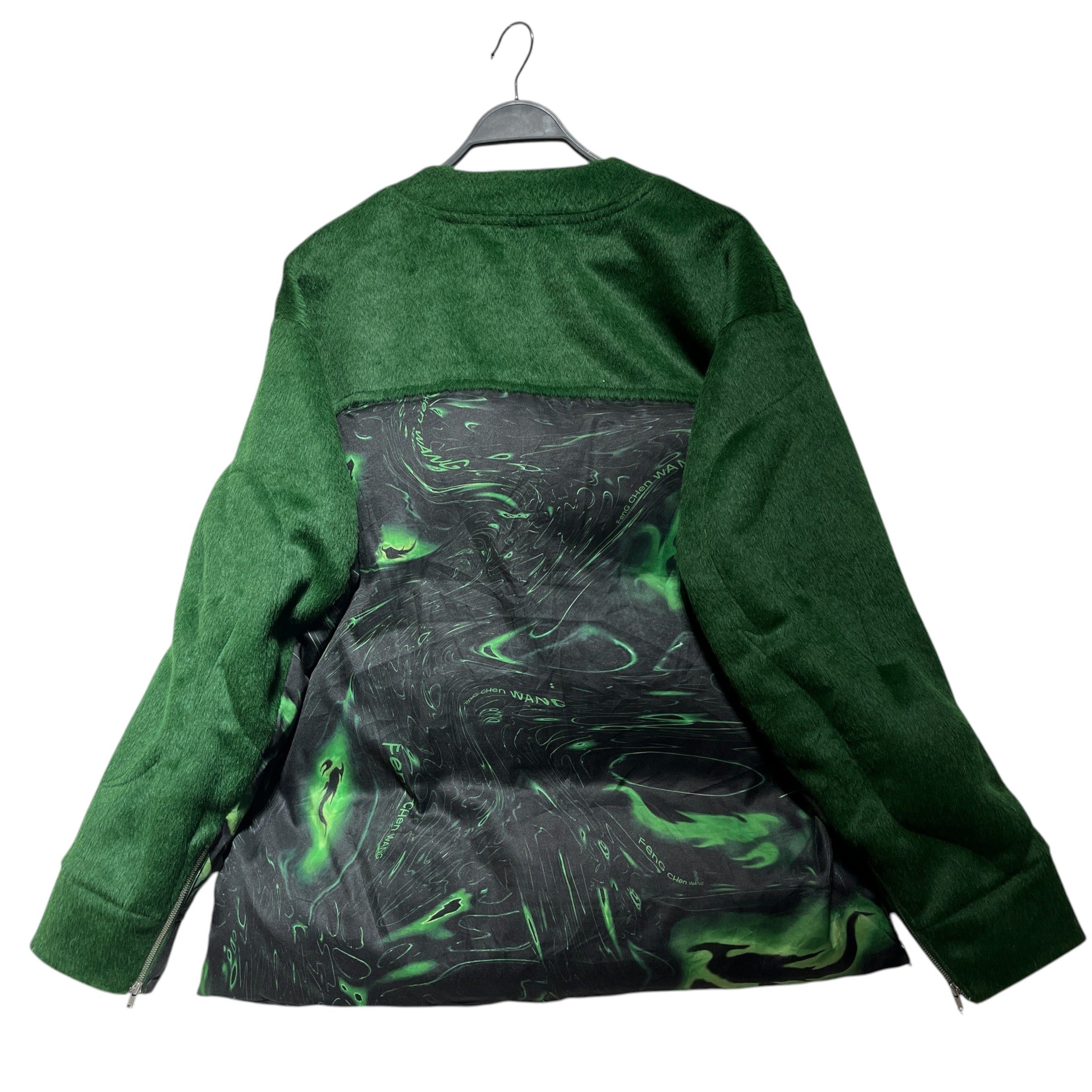Feng Chen Wang/Jacket/S/Wool/GRN/Graphic/Padded Alpaca Wool Sweater view 4