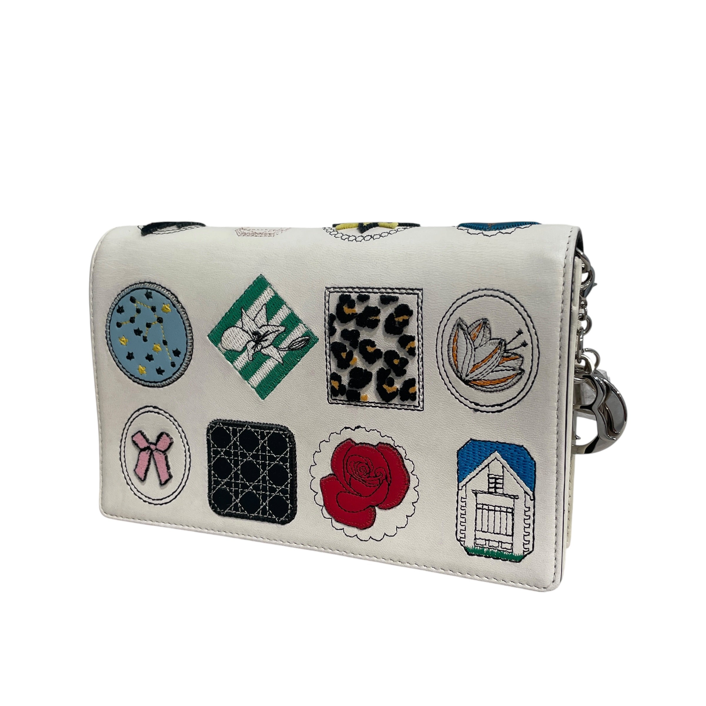 Christian Dior/Cross Body Bag/Graphic/Leather/MLT/Badge Embellished Chain Bag view 1