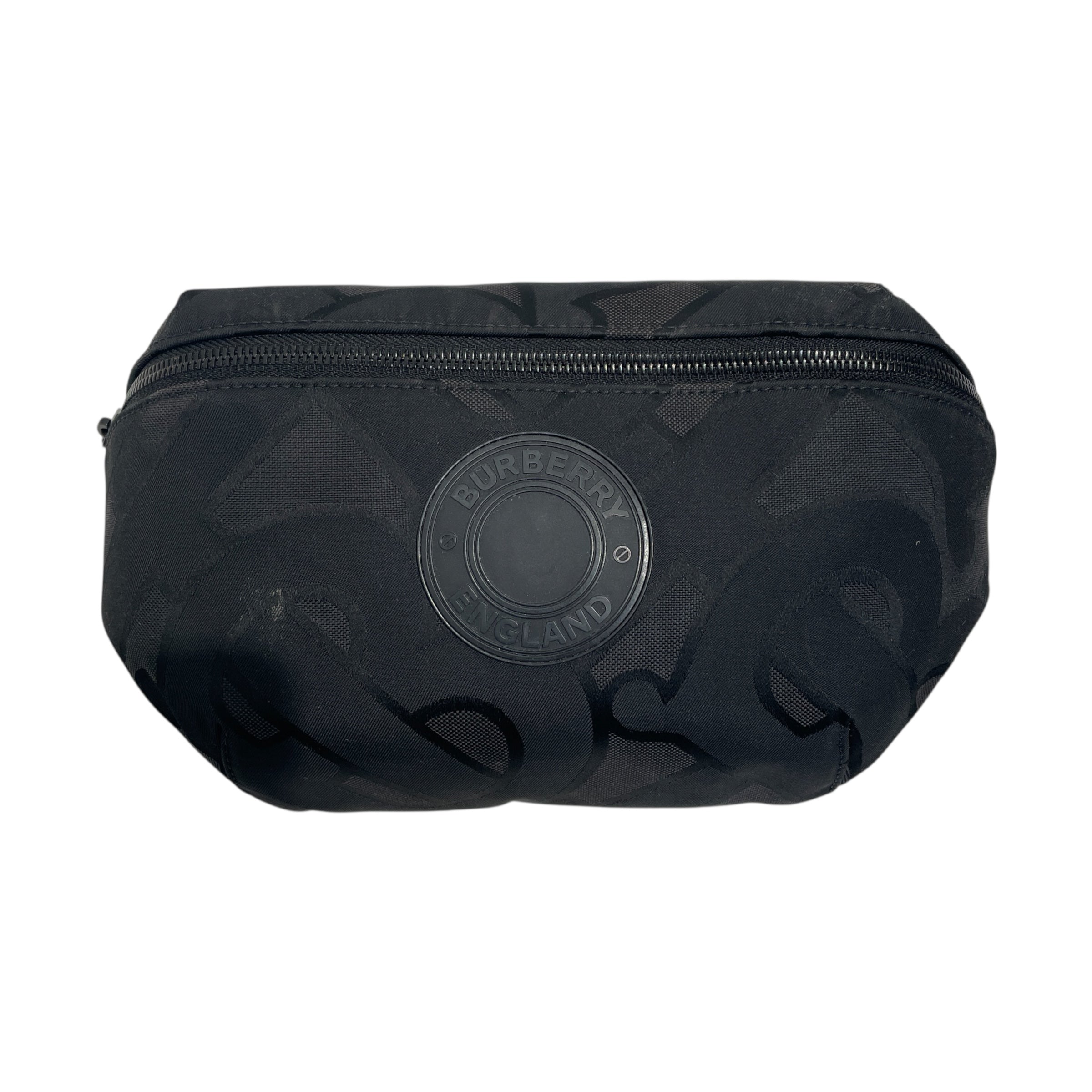 BURBERRY/Fanny Pack/Monogram/Cotton/BLK/CNSUPLEA5DON view 1