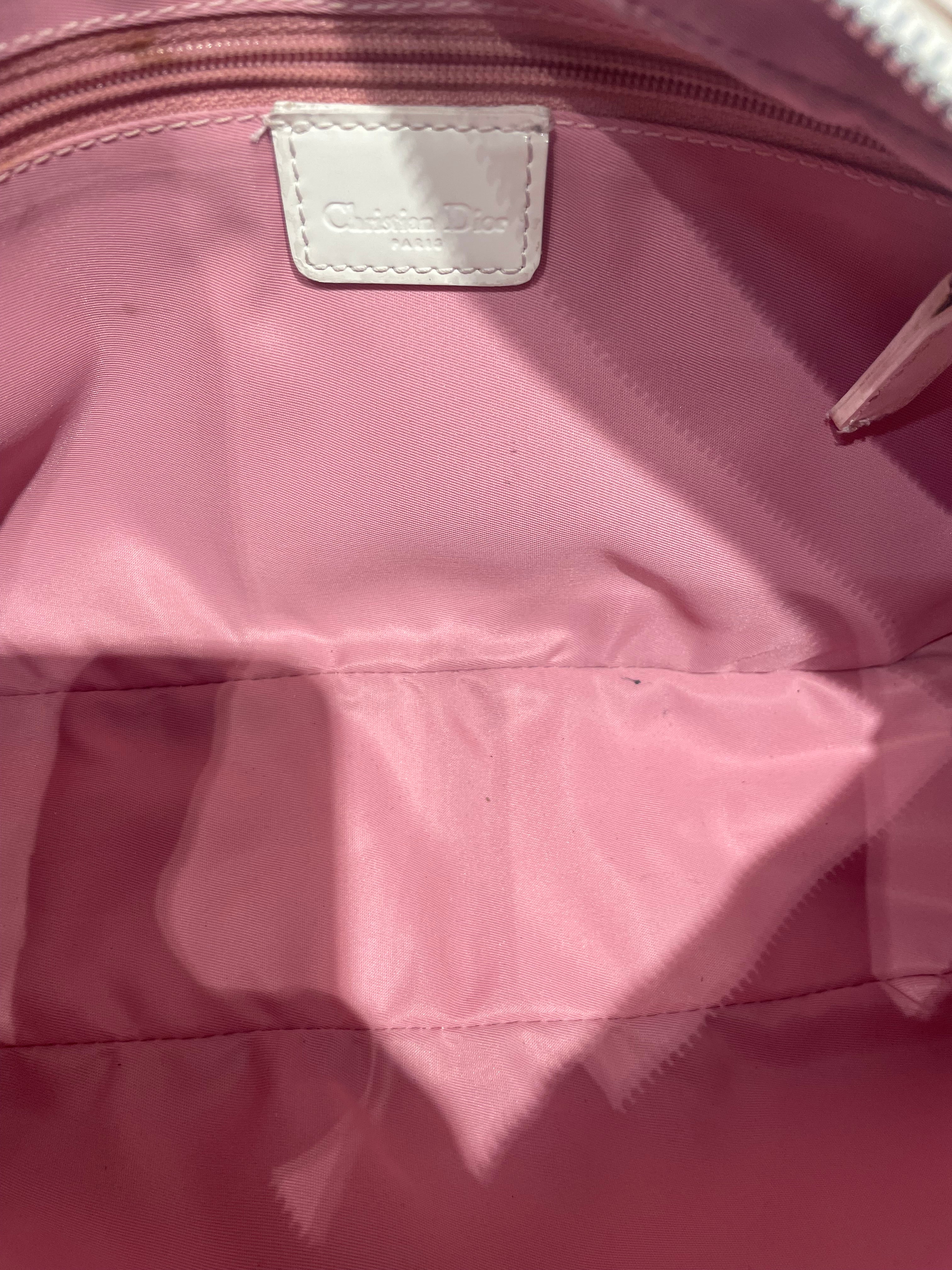Christian Dior/Cross Body Bag/Leather/PNK/Trotter Canvas/Logo All Over view 3