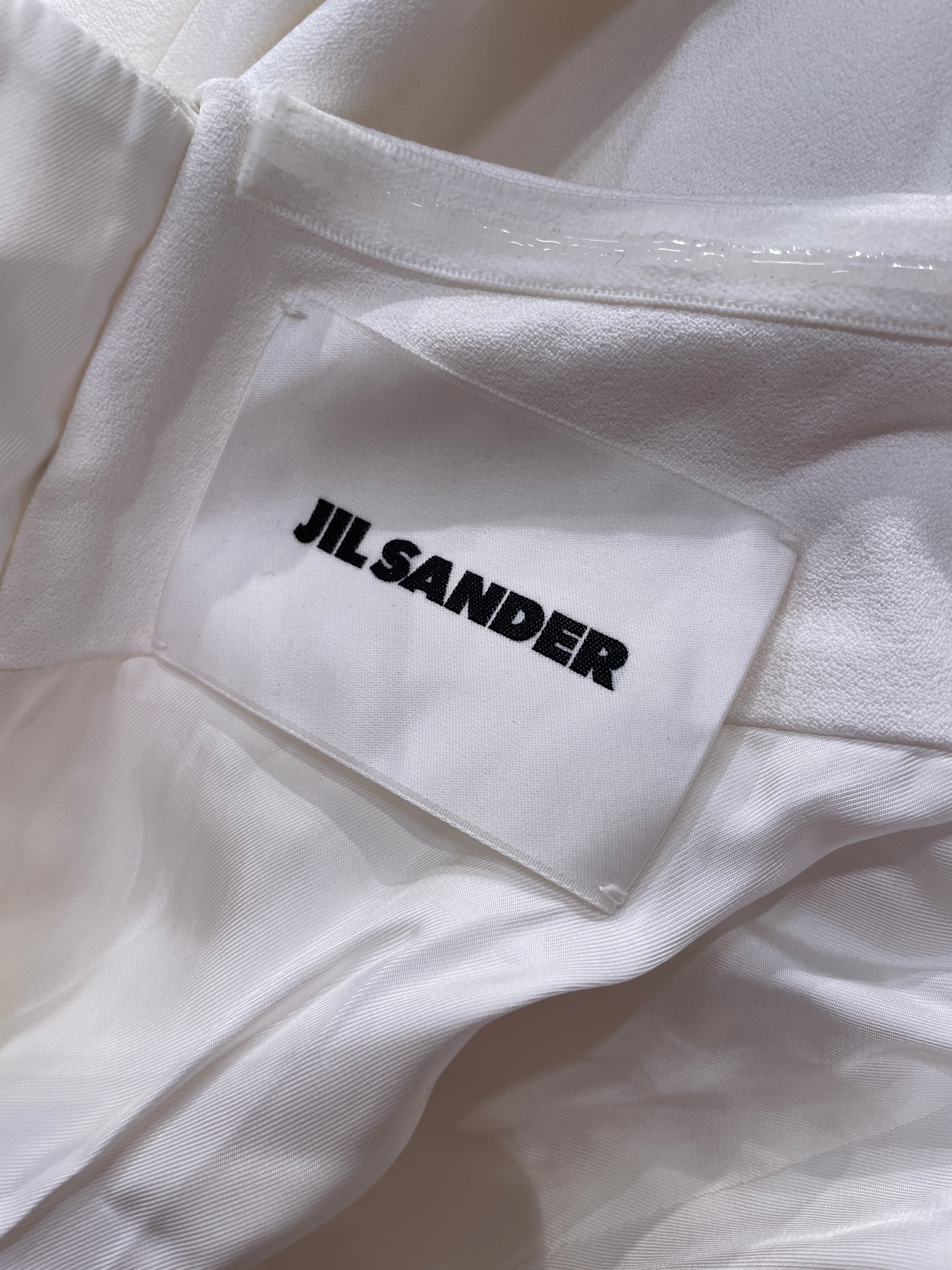 JIL SANDER/SL Dress/34/Cotton/WHT/BEADED RUNWAY DRESS view 3