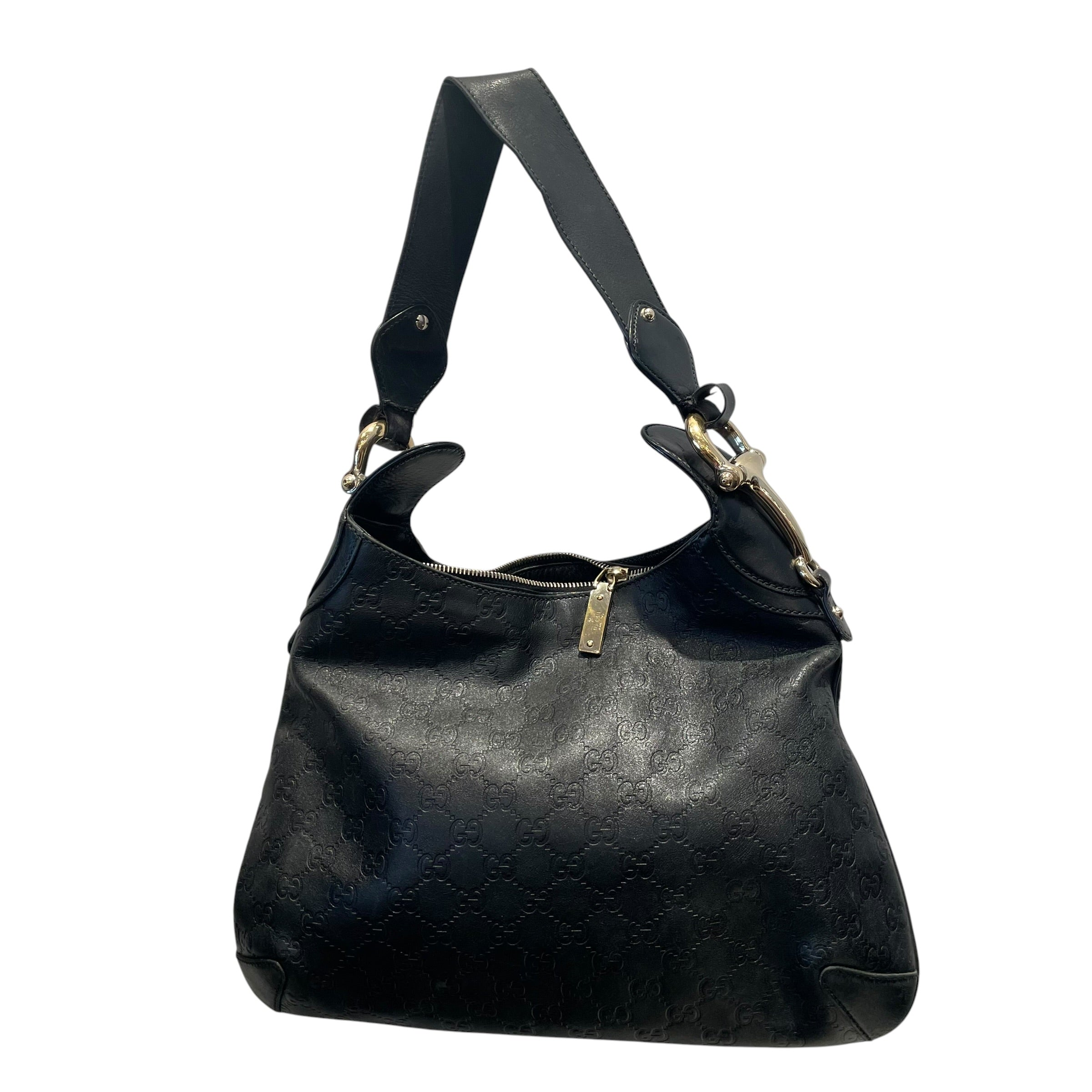 GUCCI/Tote Bag/Leather/BLK/Halser Horsebit Creole view 2