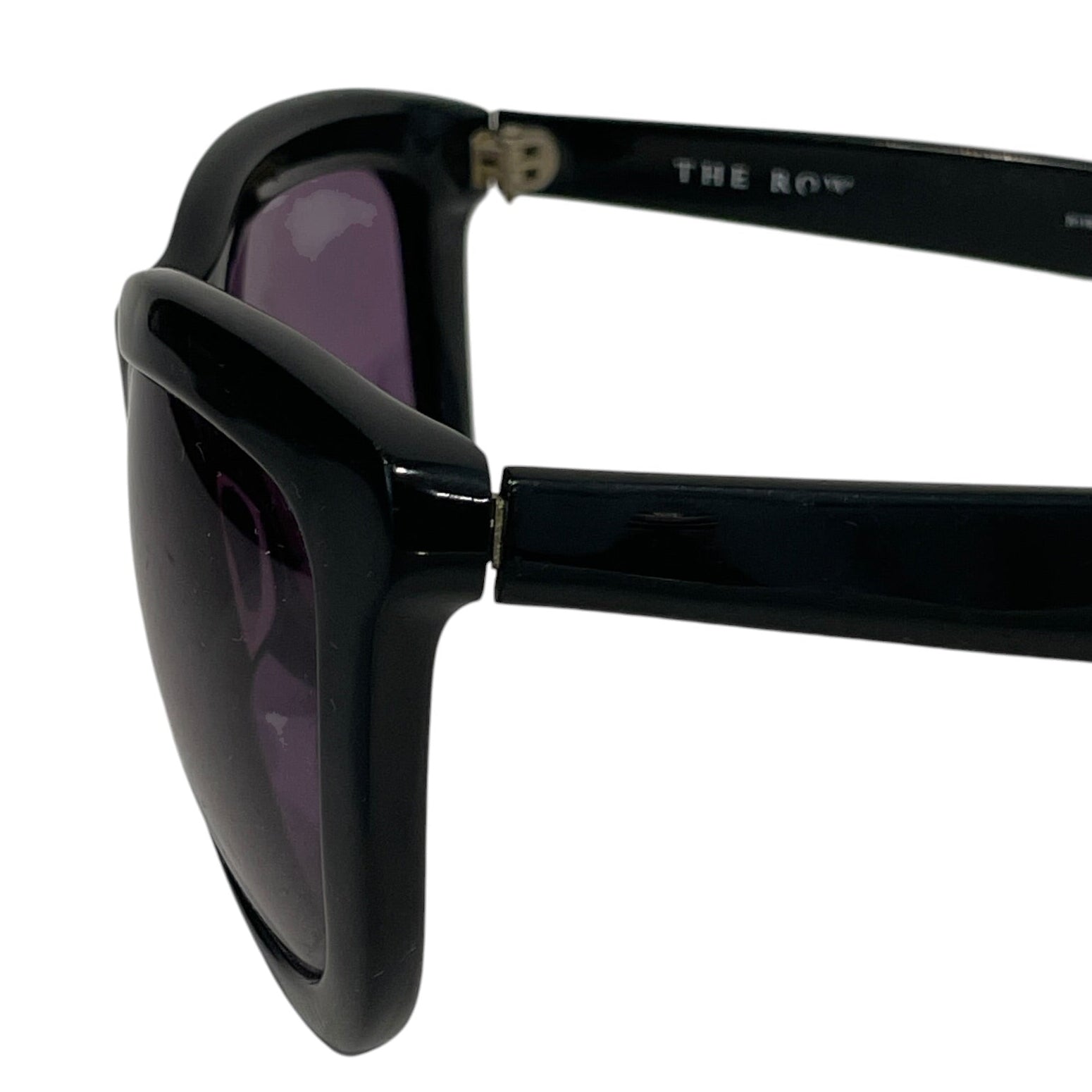 LINDA FARROW/Sunglasses/Plastic/BLK/PURPLE LENS view 3