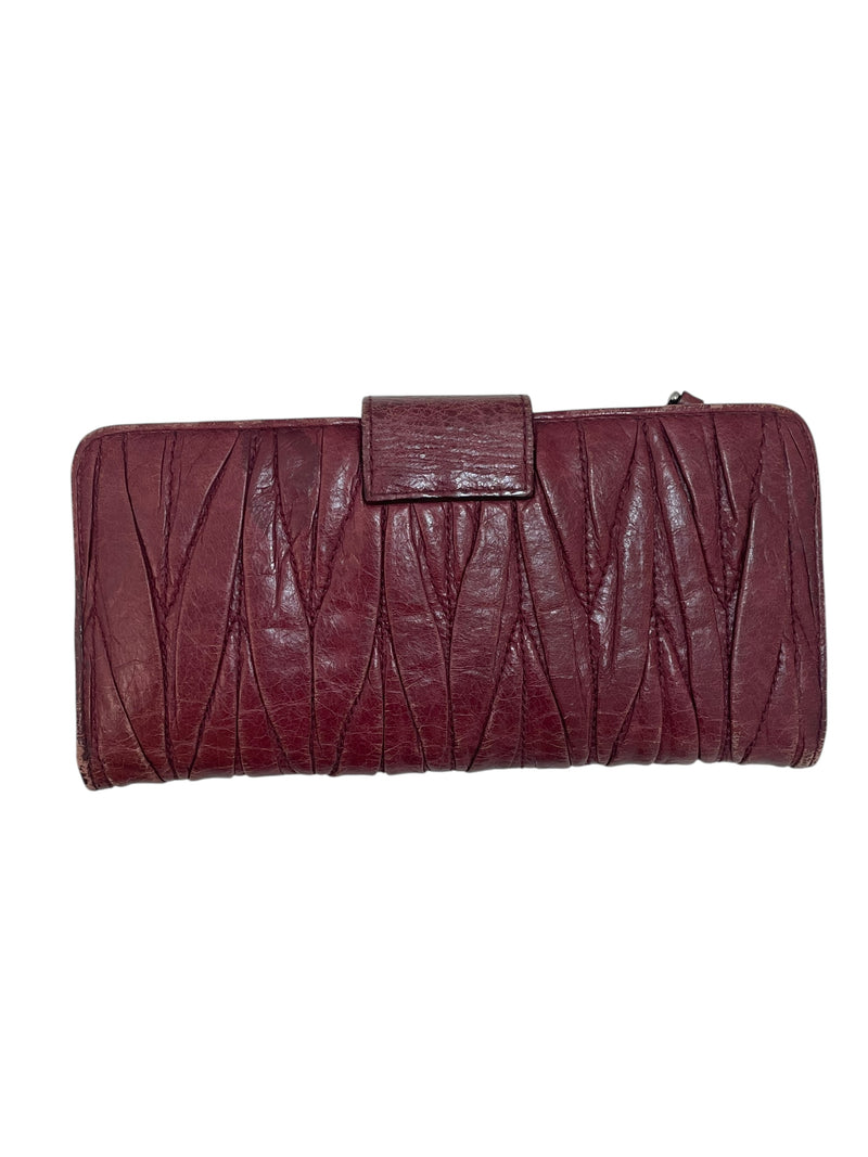 MIU MIU/Long Wallet/L/Leather/RED/194 | HEART LOCK |