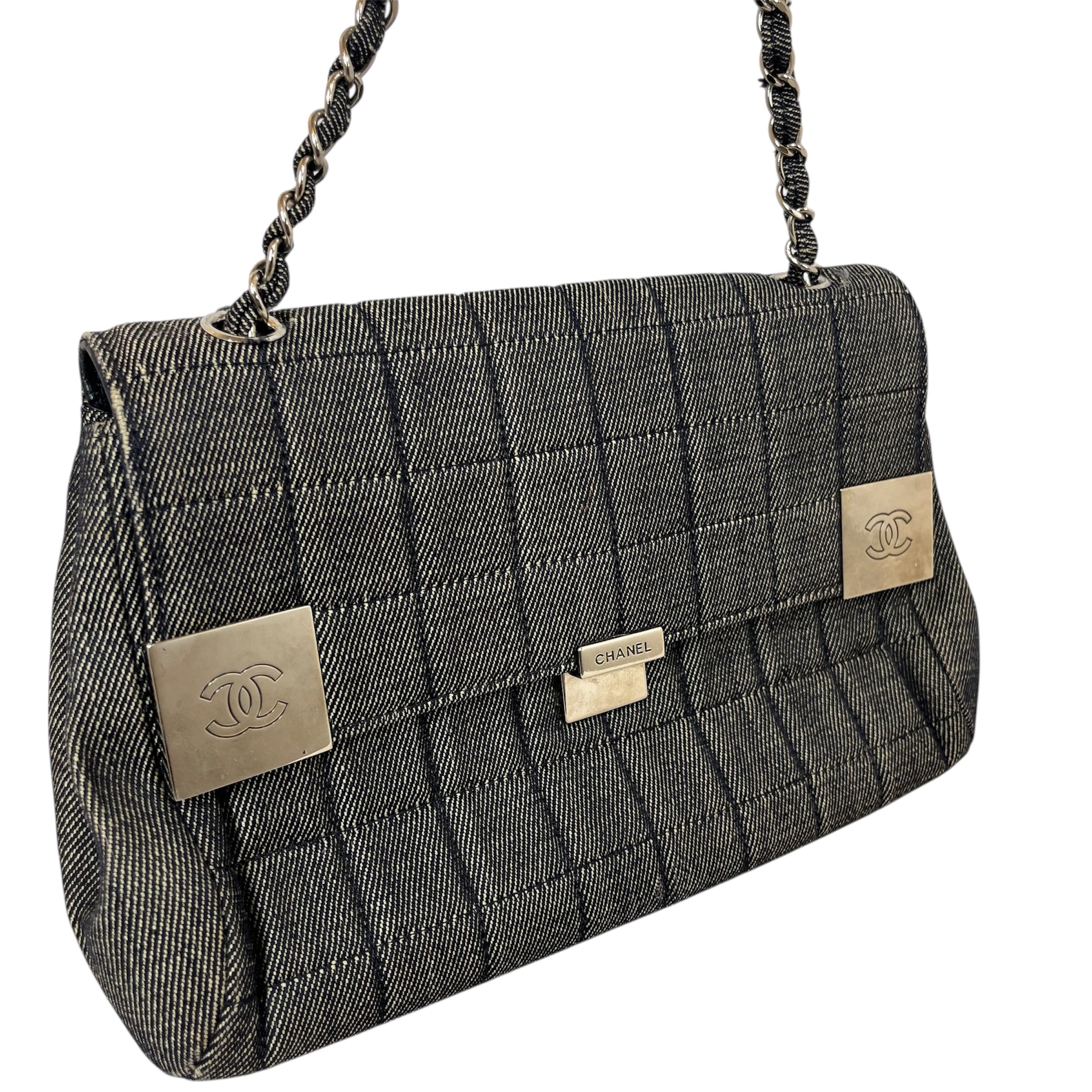 CHANEL/Bag/GRY/quilt denim view 6